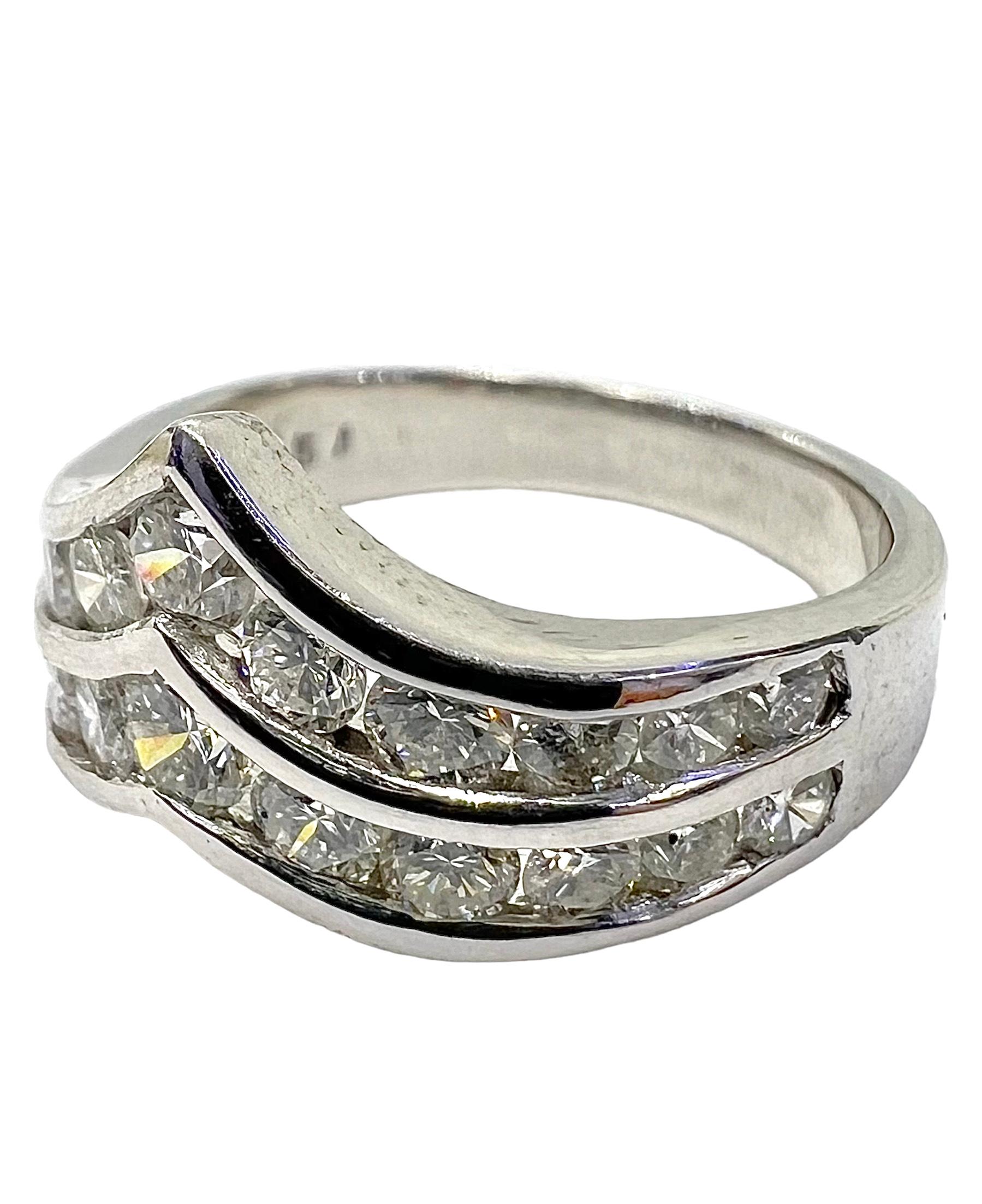 Platinum ring with 1.54 carats of round diamonds.

Sophia D by Joseph Dardashti LTD has been known worldwide for 35 years and are inspired by classic Art Deco design that merges with modern manufacturing techniques.