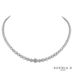 Sophia D 17.02 Carat Platinum Tennis Necklace