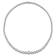 Sophia D 17.02 Carat Platinum Tennis Necklace