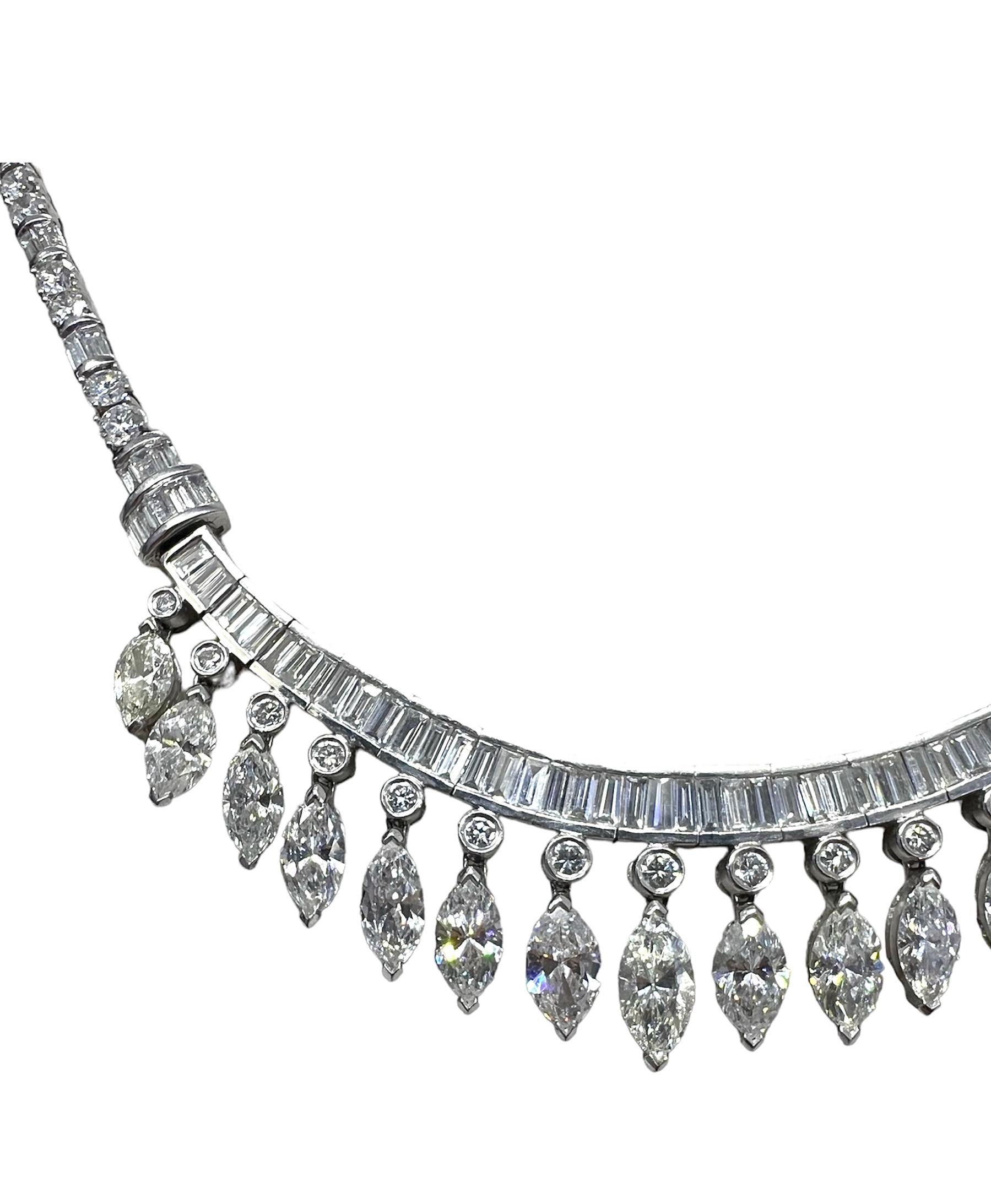 Marquise Cut Sophia D. 17.88 Carat Diamond Necklace For Sale