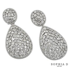 Sophia D. 18.47 Carat Mixed Cut Diamond Earrings
