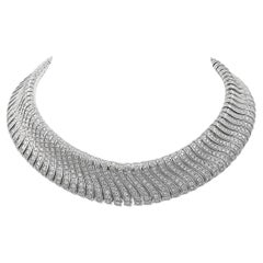 Sophia D. Collar de diamantes de 35 quilates en oro blanco de 18 quilates