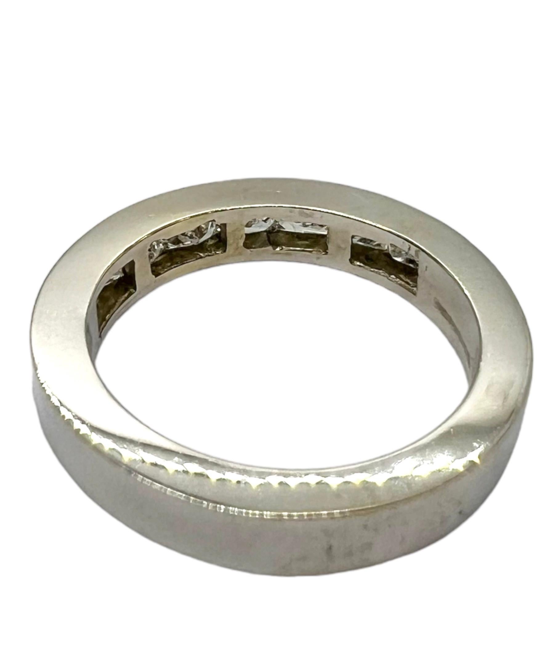 Art Deco Sophia D. 18K White Gold Band Ring For Sale