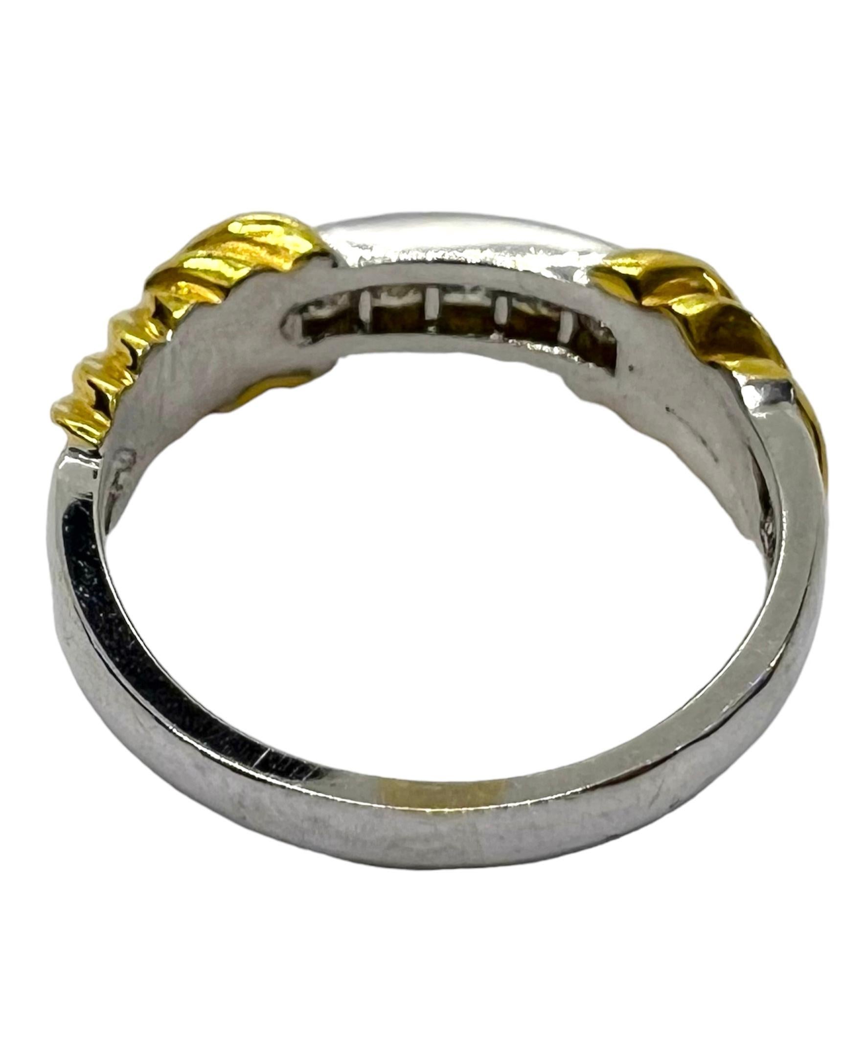 Art Deco Sophia D. 18K Yellow and White Gold Diamond Ring For Sale