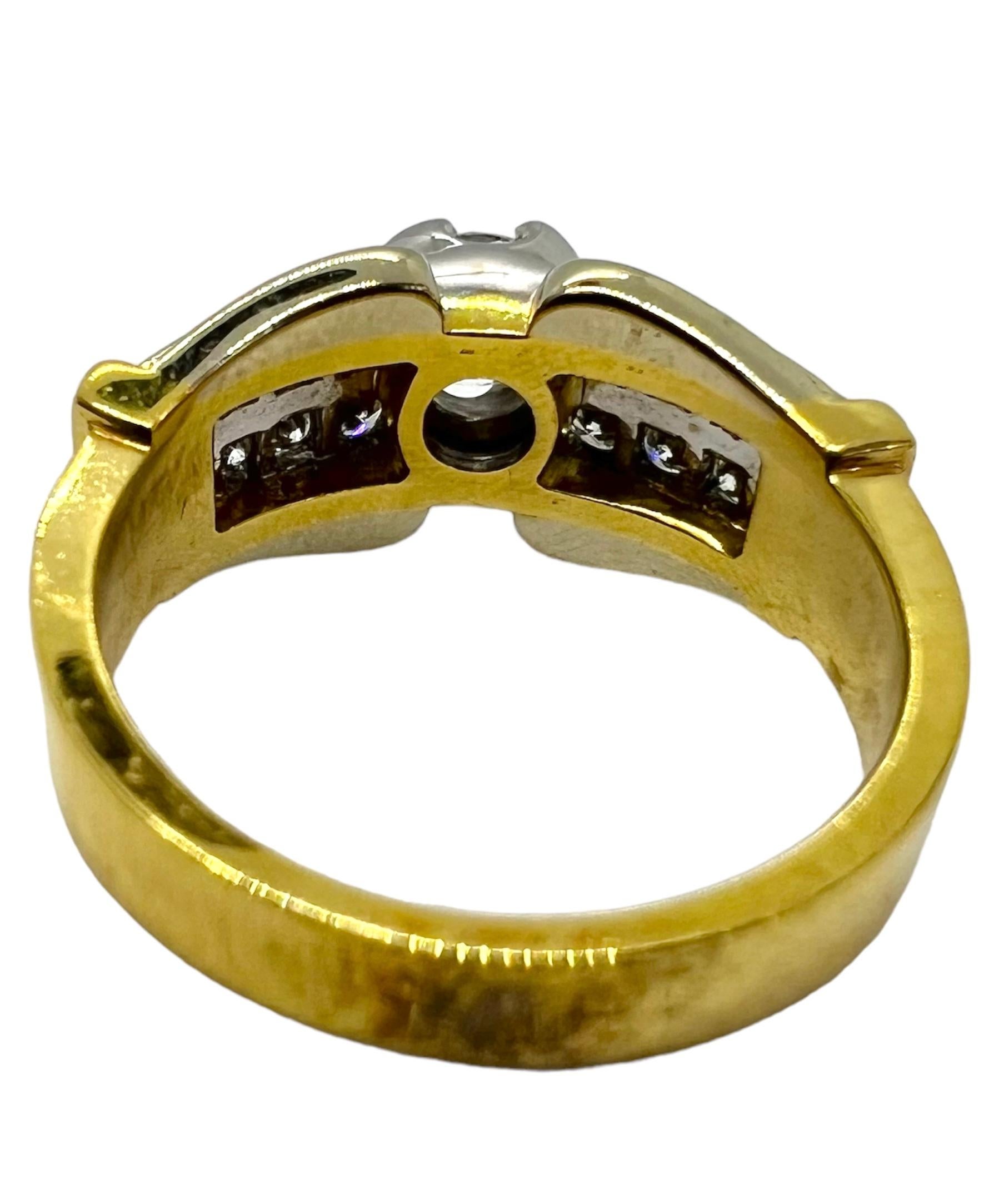 Art Deco Sophia D. 18K Yellow Diamond Gold Ring  For Sale