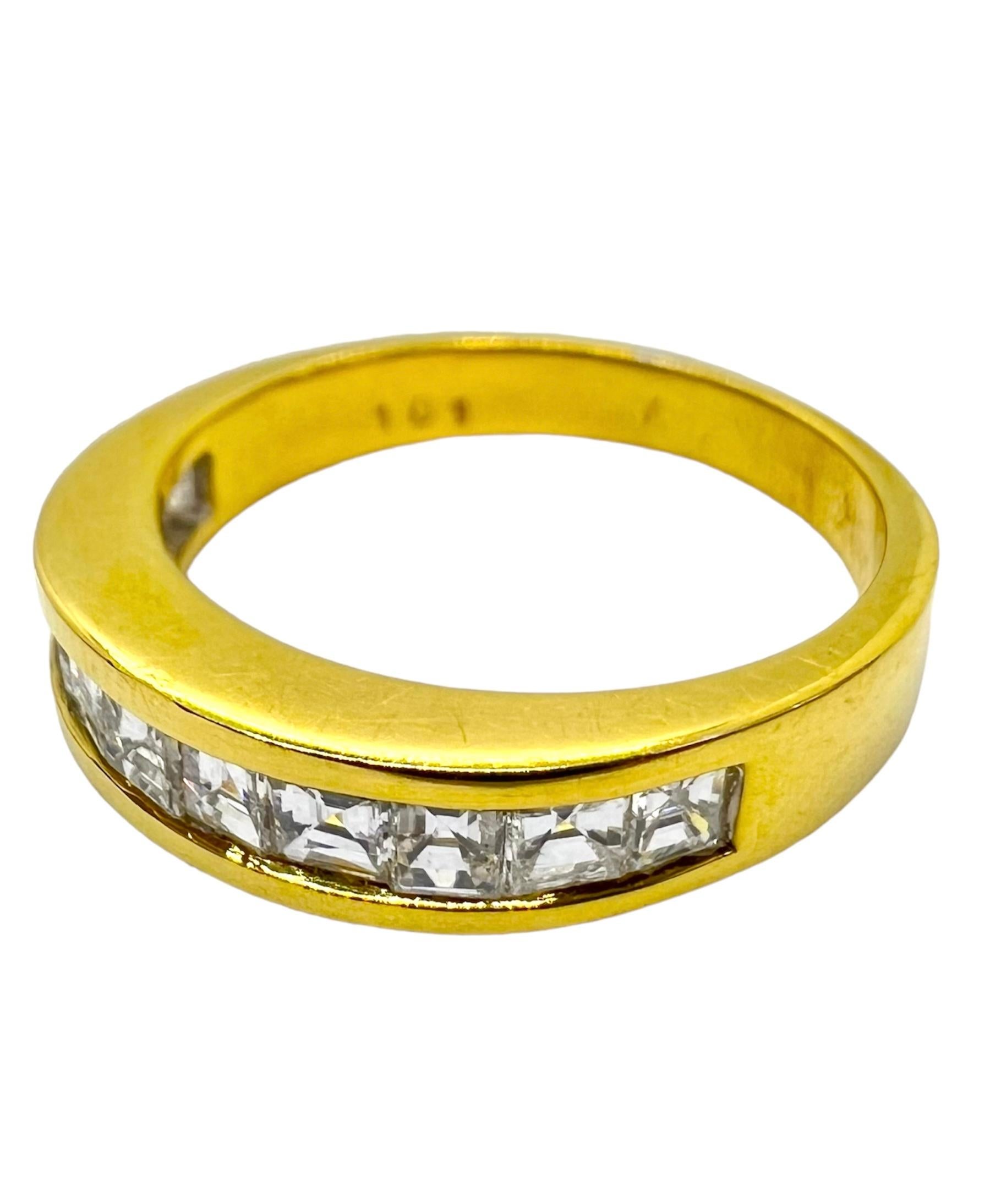 18K yellow gold ring with 1.01 carat of square cut diamonds.

Sophia D by Joseph Dardashti LTD has been known worldwide for 35 years and are inspired by classic Art Deco design that merges with modern manufacturing techniques.