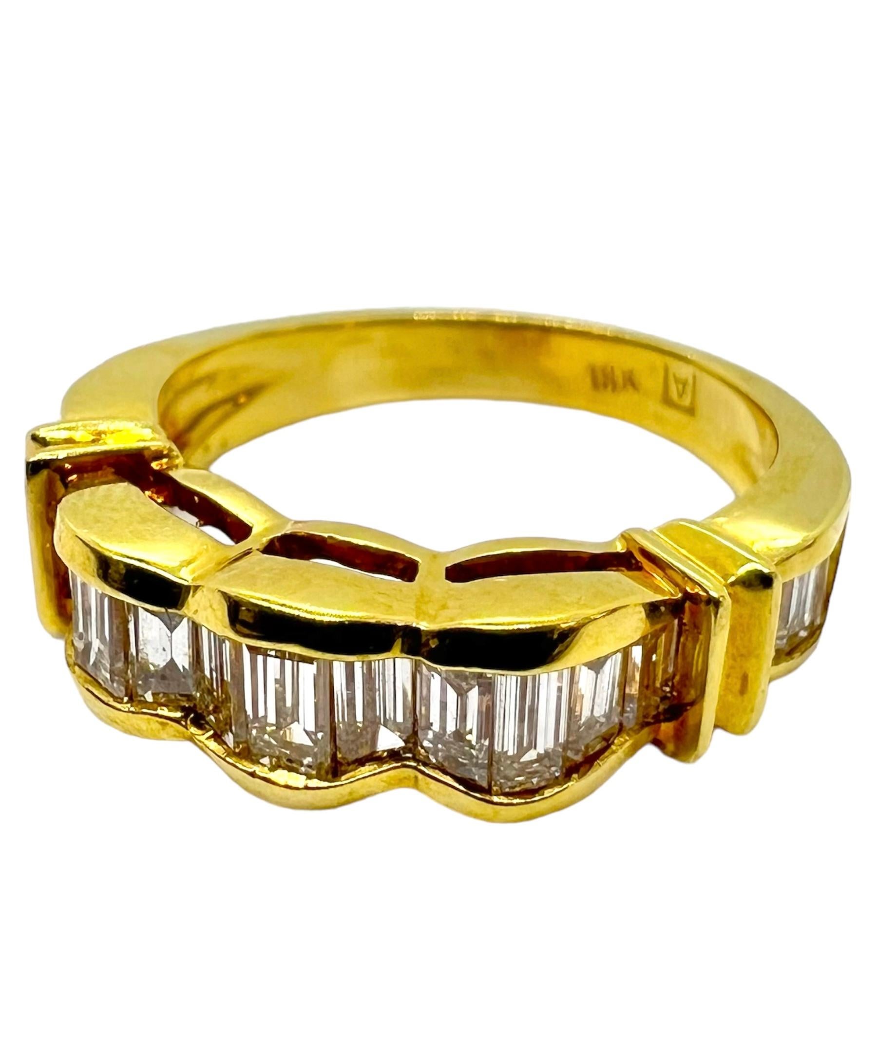 18K yellow gold band ring with diamonds.

Sophia D by Joseph Dardashti LTD has been known worldwide for 35 years and are inspired by classic Art Deco design that merges with modern manufacturing techniques.  