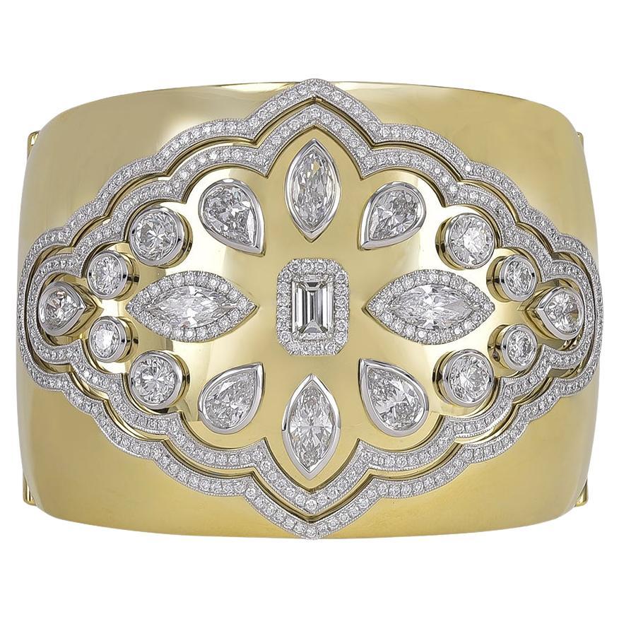 Sophia D. Bracciale in oro giallo 18 carati con diamanti in vendita