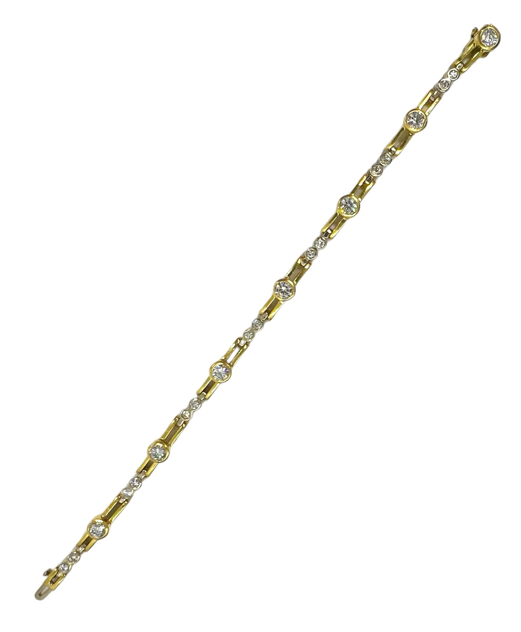 18K yellow gold bracelet with round diamonds.

Sophia D by Joseph Dardashti LTD has been known worldwide for 35 years and are inspired by classic Art Deco design that merges with modern manufacturing techniques.

