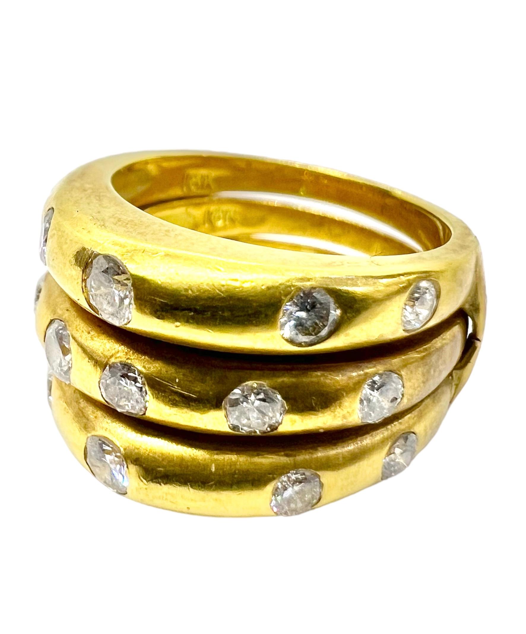18K yellow gold detachable ring with round diamonds.

Sophia D by Joseph Dardashti LTD has been known worldwide for 35 years and are inspired by classic Art Deco design that merges with modern manufacturing techniques.  
