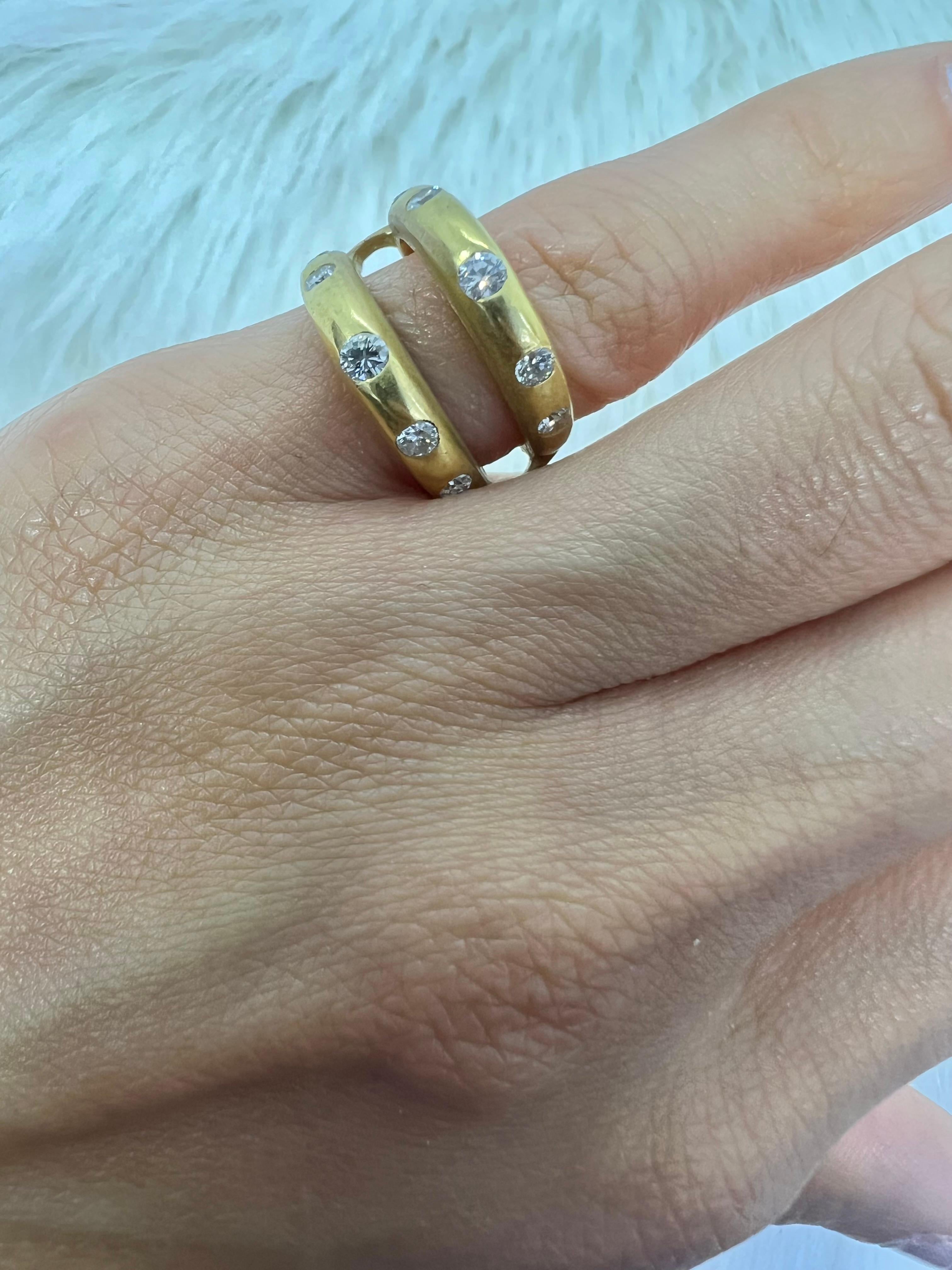 Women's or Men's Sophia D. 18K Yellow Gold Detachable Diamond Ring For Sale