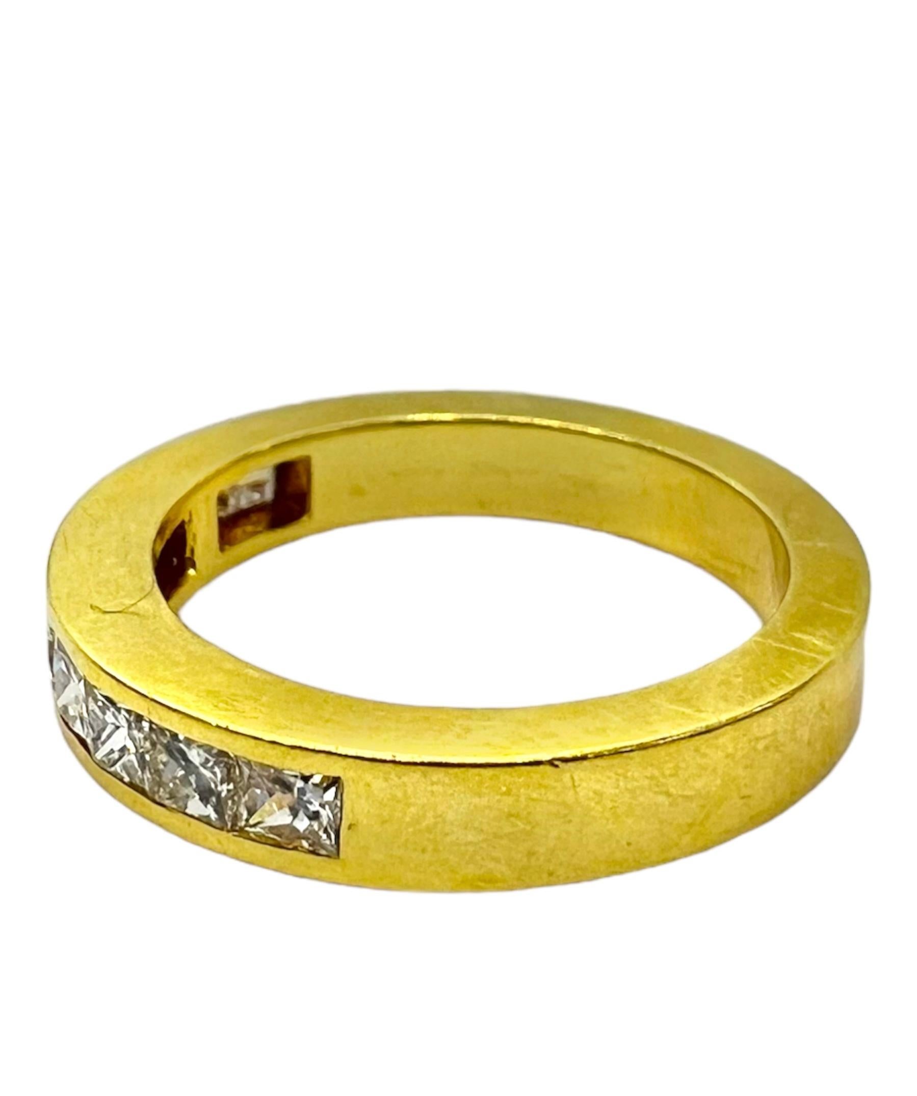18K yellow gold band ring with square cut diamonds.

Sophia D by Joseph Dardashti LTD has been known worldwide for 35 years and are inspired by classic Art Deco design that merges with modern manufacturing techniques. 