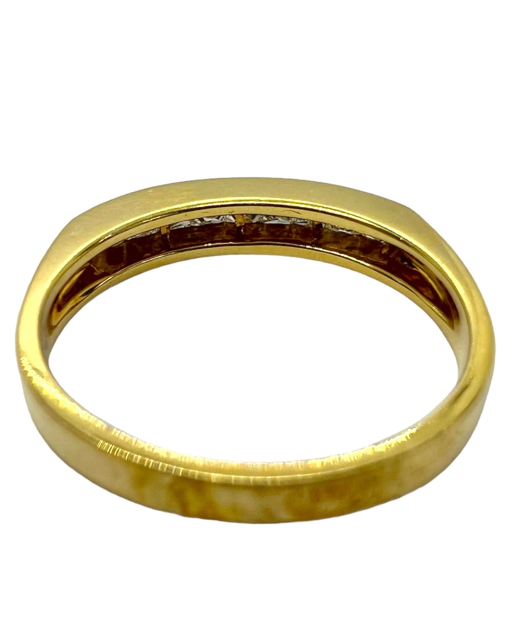 Art Deco Sophia D. 18K Yellow Gold Diamond Band Ring For Sale