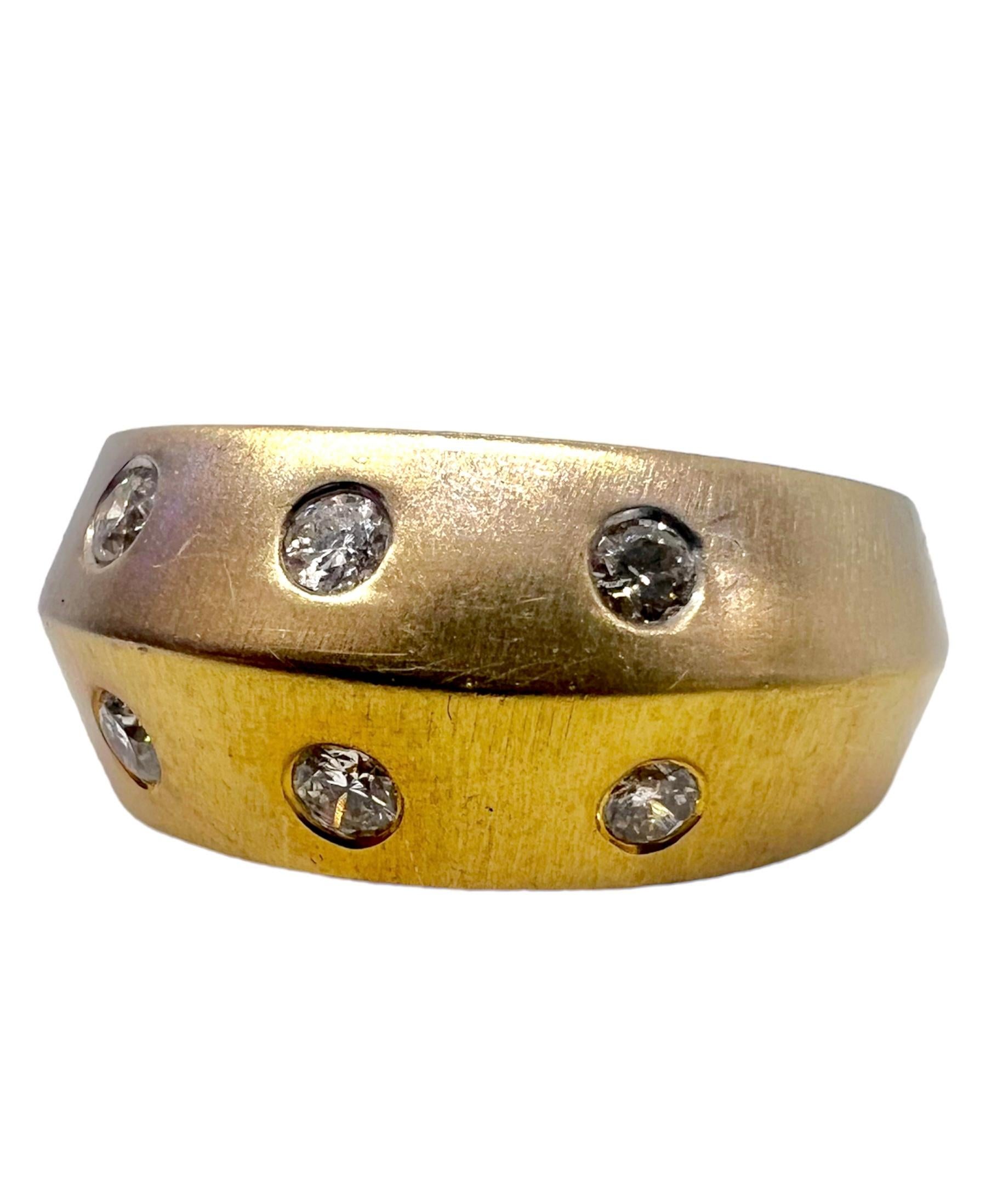 18K yellow gold ring with 8 small round diamonds.

Sophia D by Joseph Dardashti LTD has been known worldwide for 35 years and are inspired by classic Art Deco design that merges with modern manufacturing techniques. 