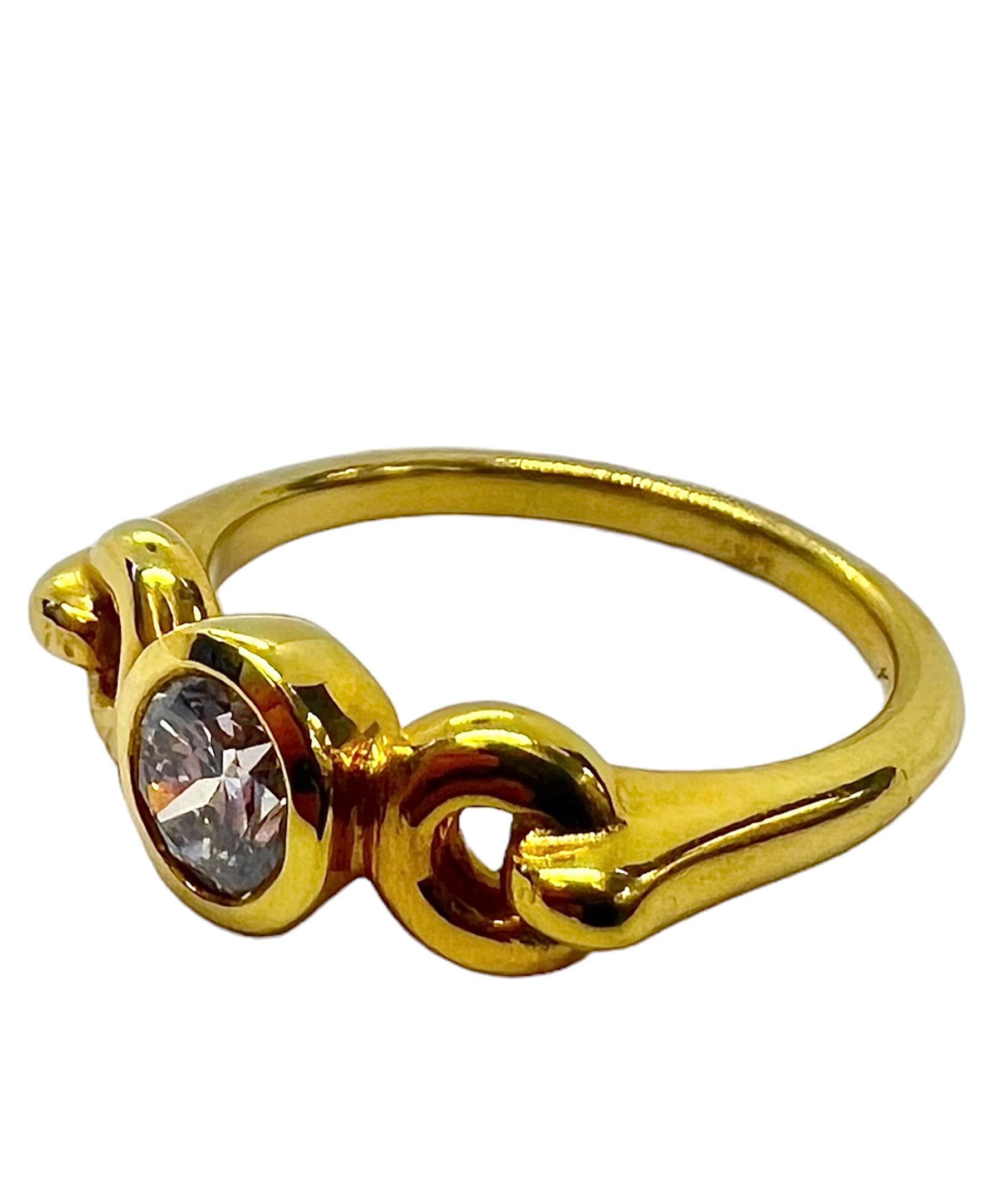 18K yellow gold with round diamond.

Sophia D by Joseph Dardashti LTD has been known worldwide for 35 years and are inspired by classic Art Deco design that merges with modern manufacturing techniques. 