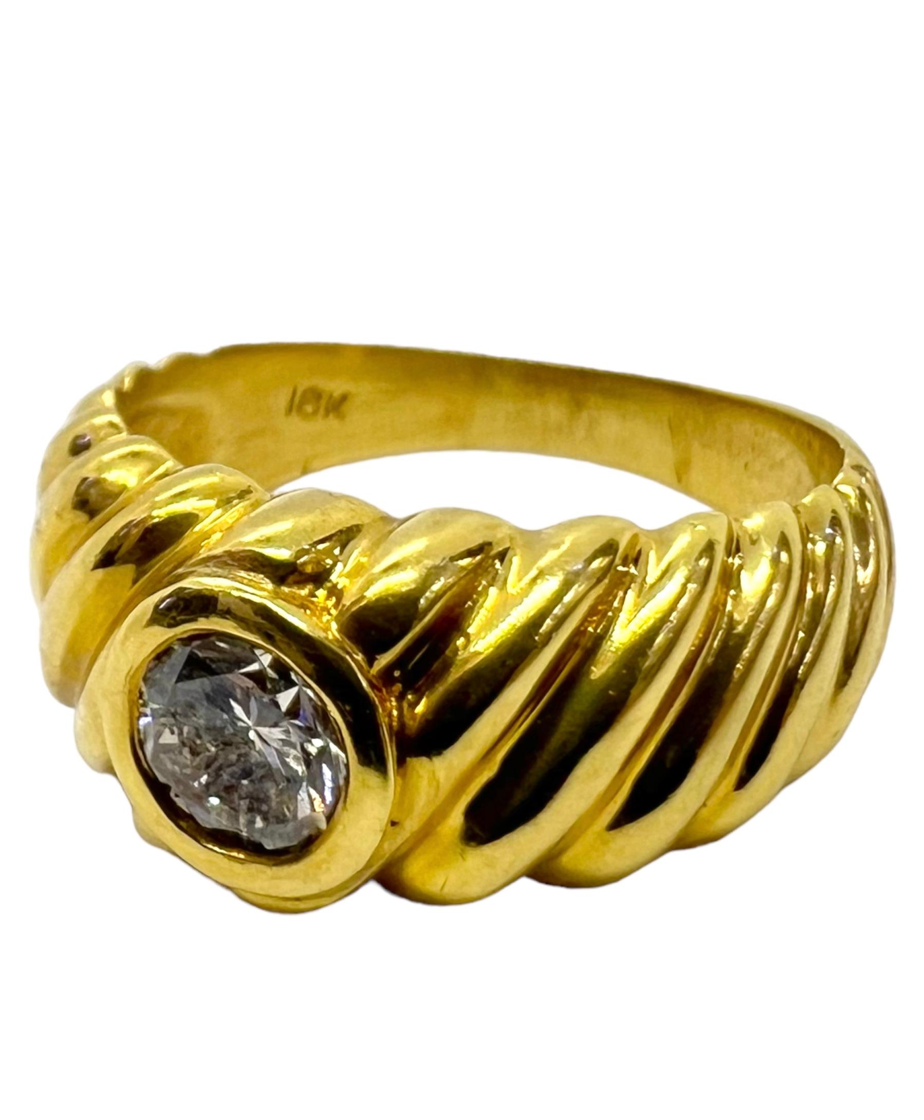 18K yellow gold ring with 0.46 carat round diamond.

Sophia D by Joseph Dardashti LTD has been known worldwide for 35 years and are inspired by classic Art Deco design that merges with modern manufacturing techniques.  