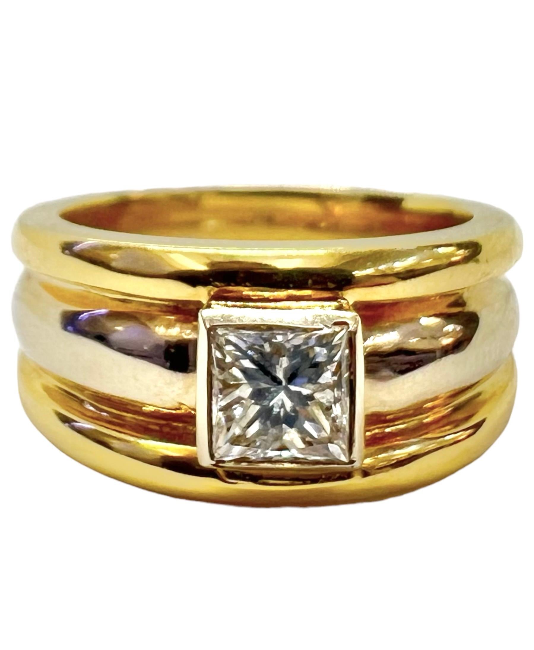 18K yellow gold with square cut diamond.

Sophia D by Joseph Dardashti LTD has been known worldwide for 35 years and are inspired by classic Art Deco design that merges with modern manufacturing techniques.  