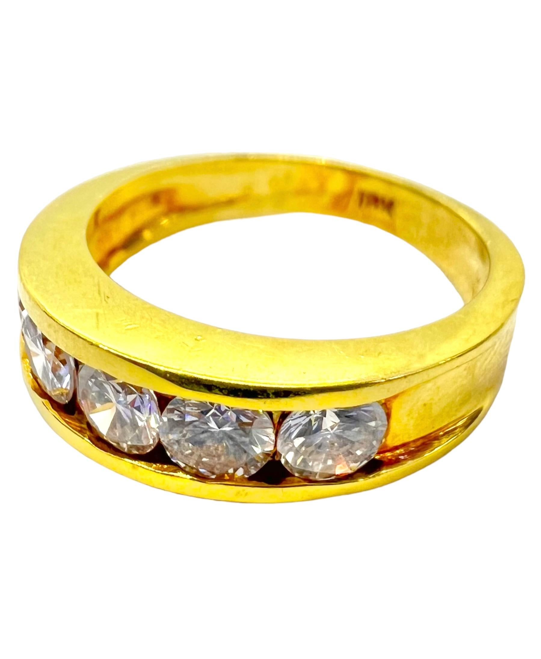 18K yellow gold band ring with round diamonds.

Sophia D by Joseph Dardashti LTD has been known worldwide for 35 years and are inspired by classic Art Deco design that merges with modern manufacturing techniques.