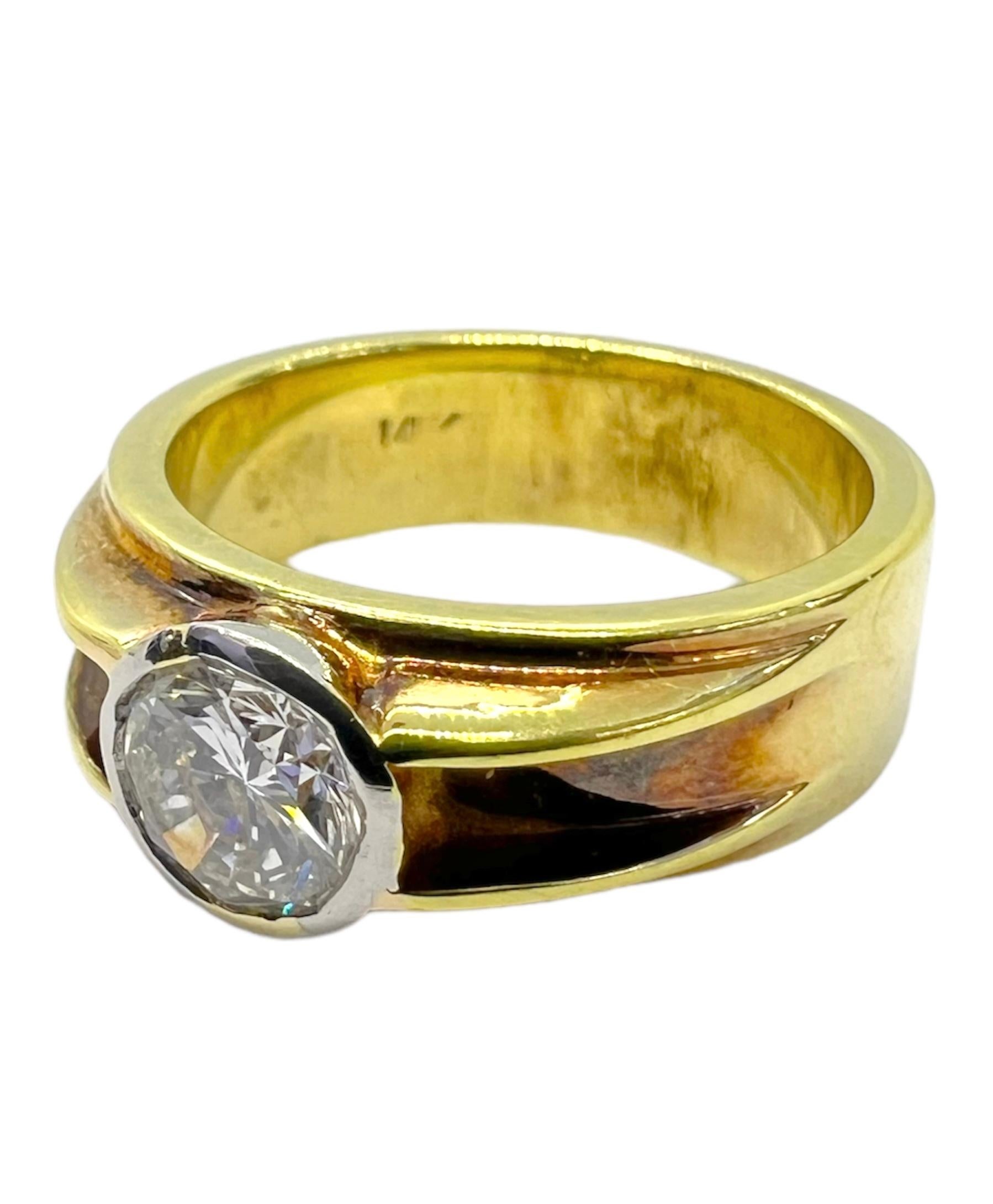 14K yellow gold ring with round center diamond.

Sophia D by Joseph Dardashti LTD has been known worldwide for 35 years and are inspired by classic Art Deco design that merges with modern manufacturing techniques.  