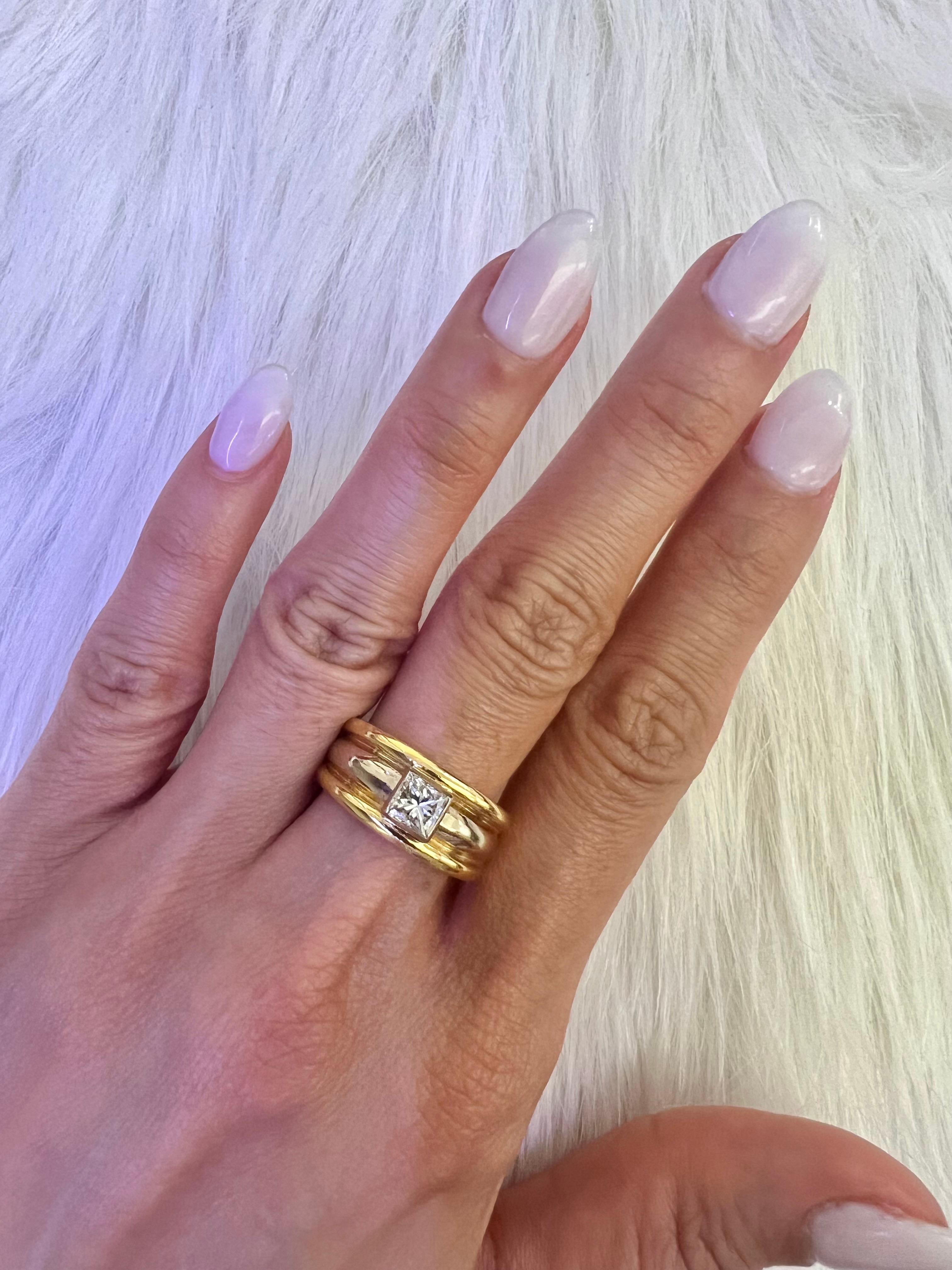Art Deco Sophia D. 18K Yellow Gold Diamond Ring For Sale