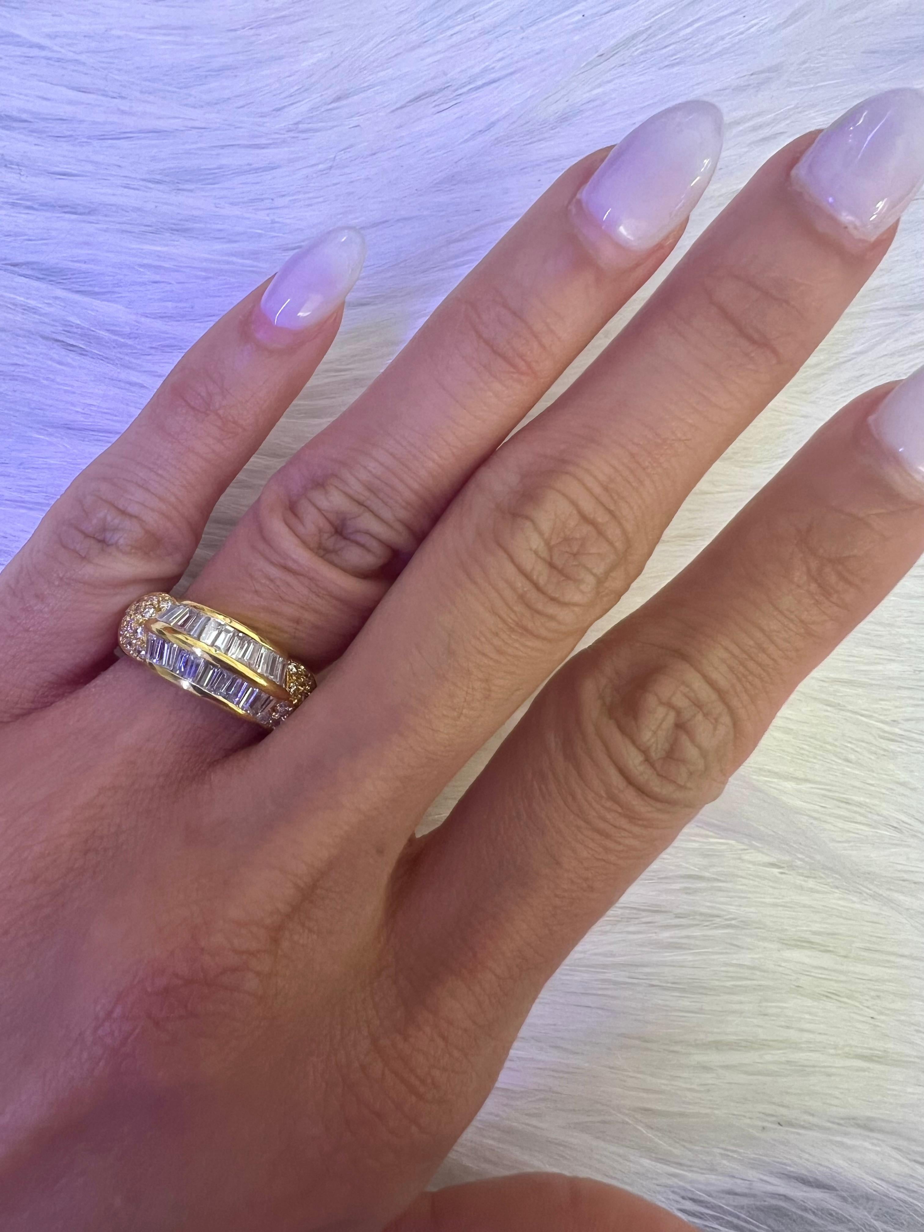 Emerald Cut Sophia D. 18K Yellow Gold Diamond Ring For Sale