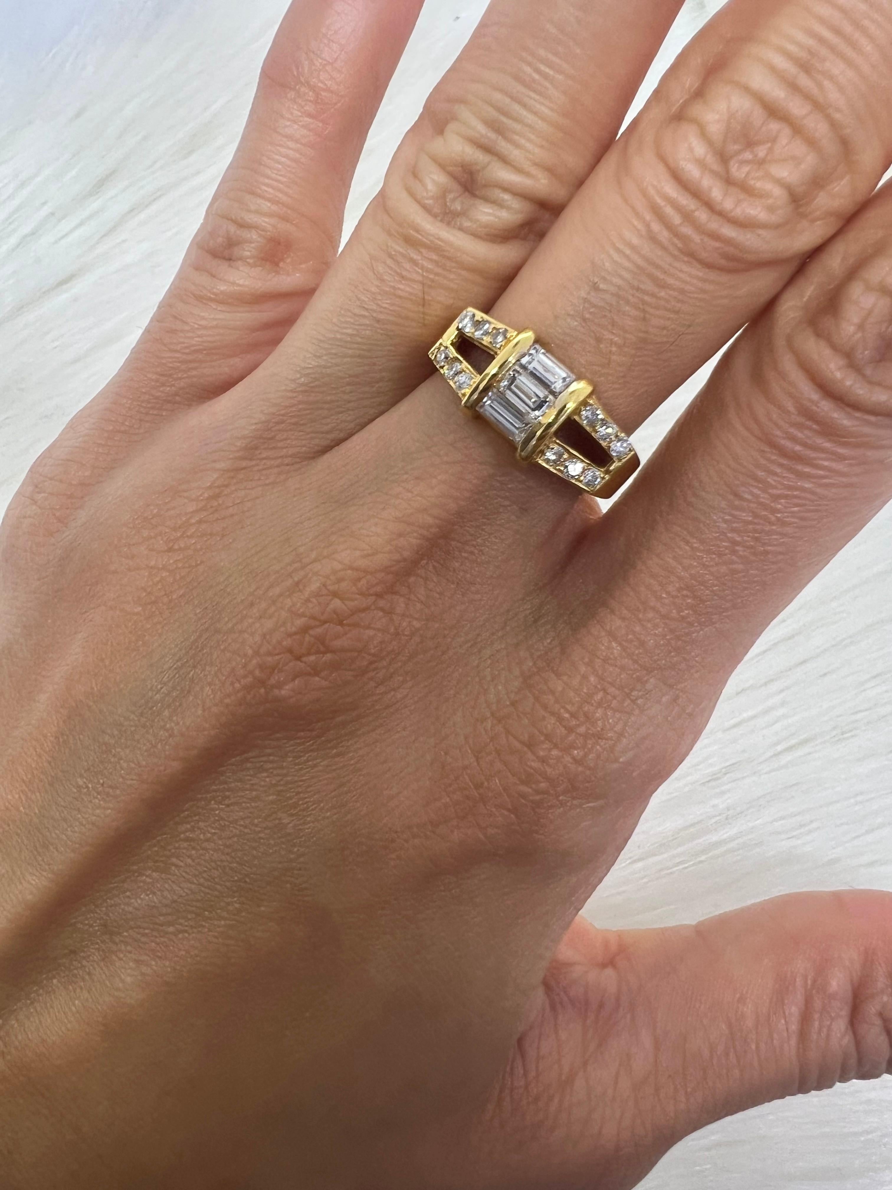 Sophia D. 18K Yellow Gold Diamond Ring In New Condition For Sale In New York, NY