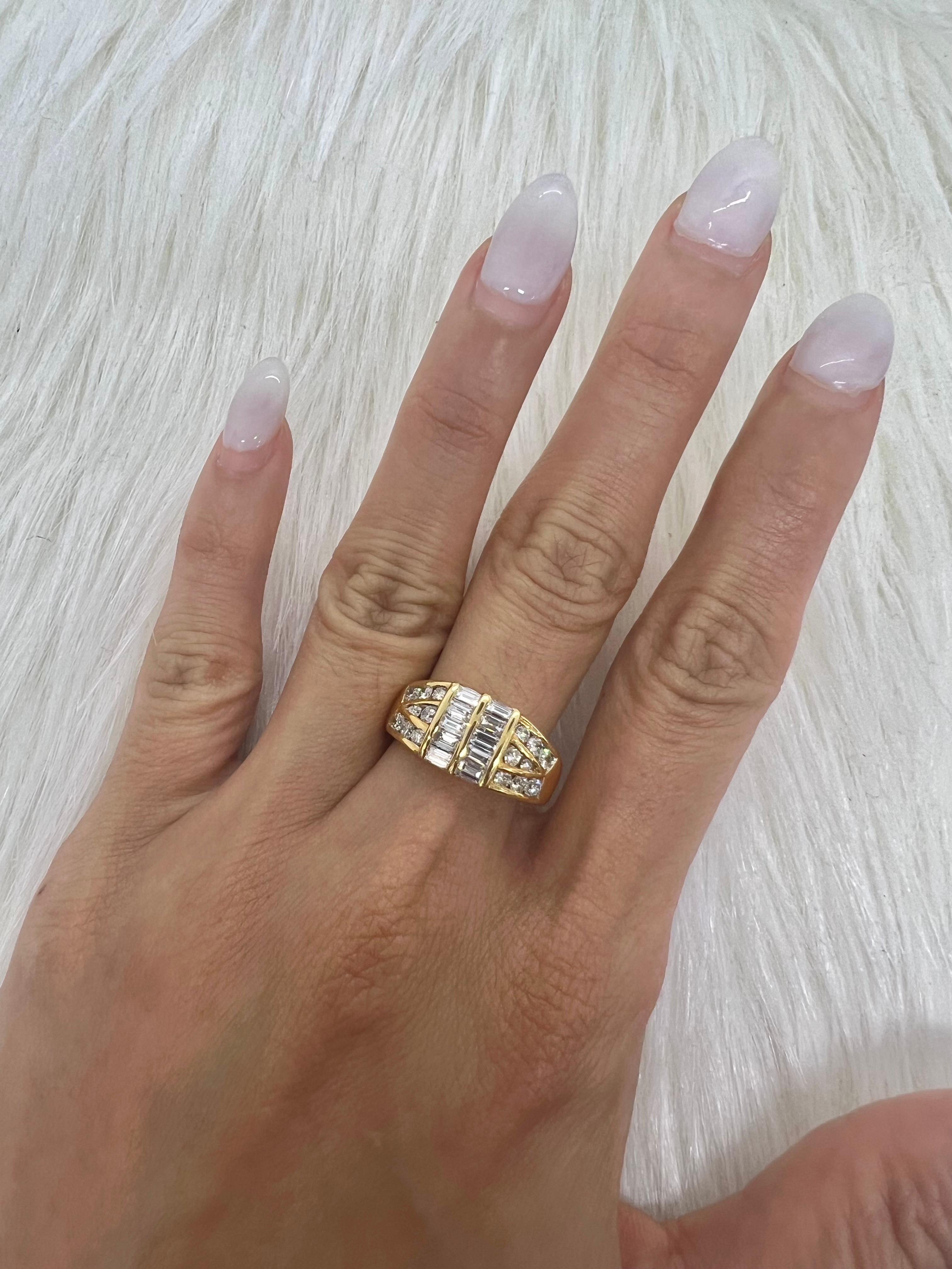 Women's or Men's Sophia D. 18K Yellow Gold Diamond Ring For Sale