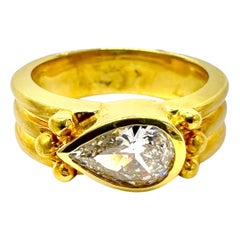 Sophia D. Bague en or jaune 18 carats avec diamants