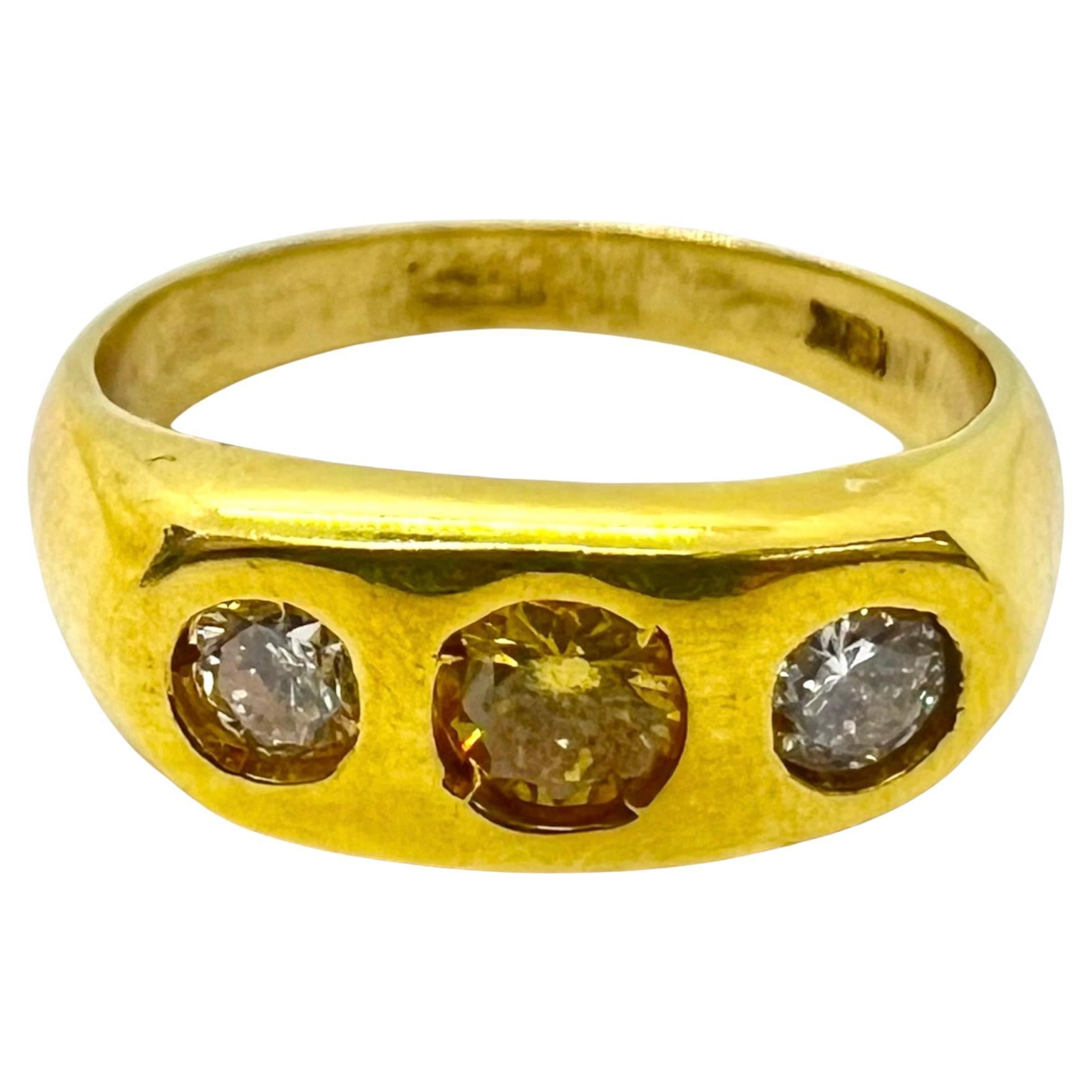 Sophia D. Diamantring aus 18 Karat Gelbgold mit Diamant im Angebot
