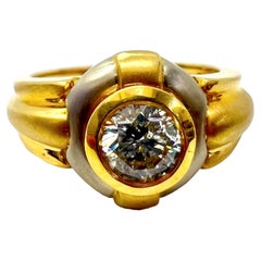 Sophia D. Bague en or jaune 18 carats avec diamants