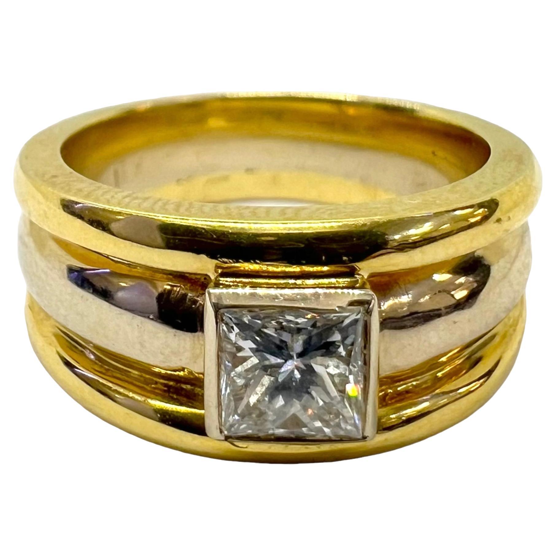Sophia D. 18K Yellow Gold Diamond Ring For Sale