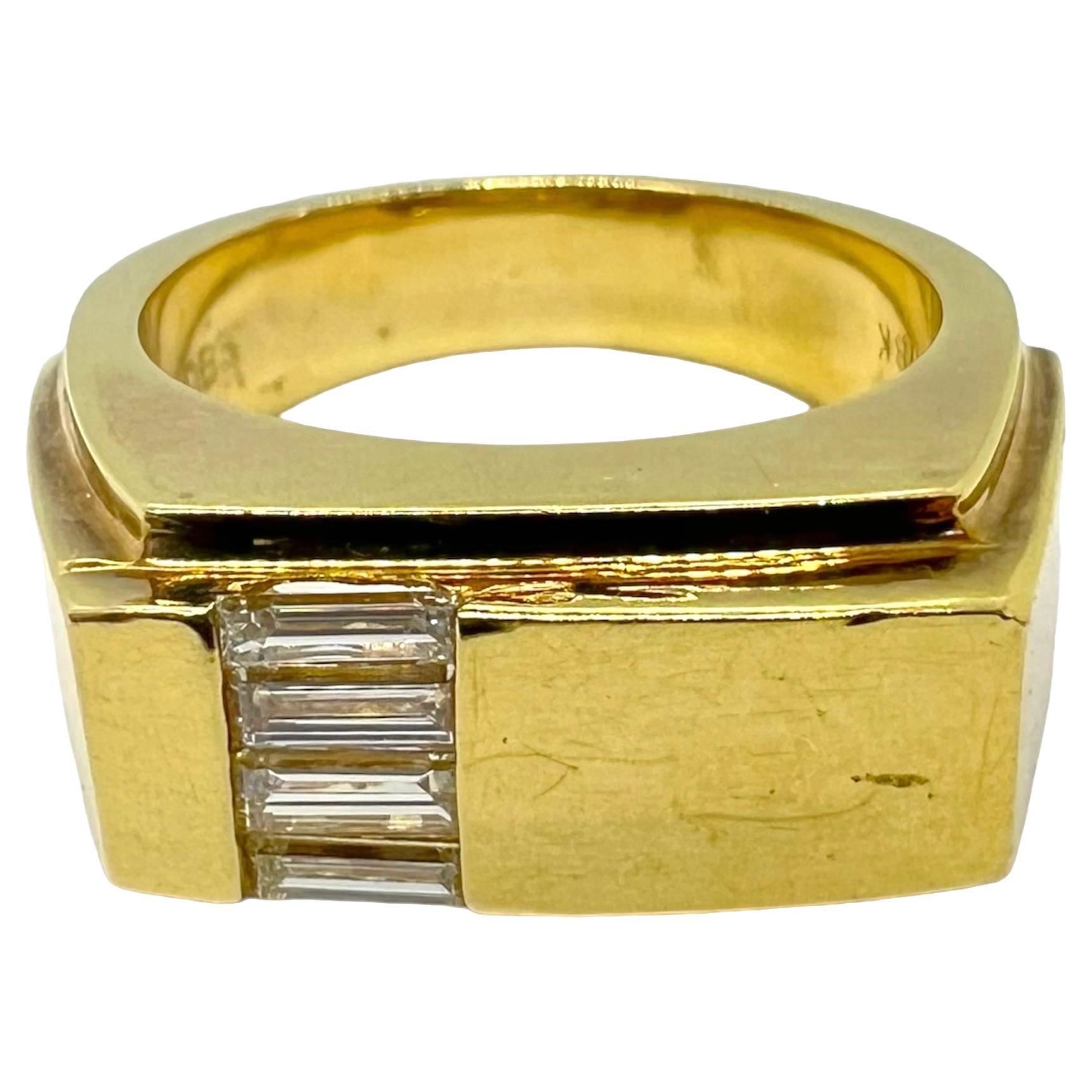 Sophia D. 18K Yellow Gold Diamond Ring For Sale