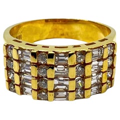 Sophia D. Bague en or jaune 18 carats avec diamants