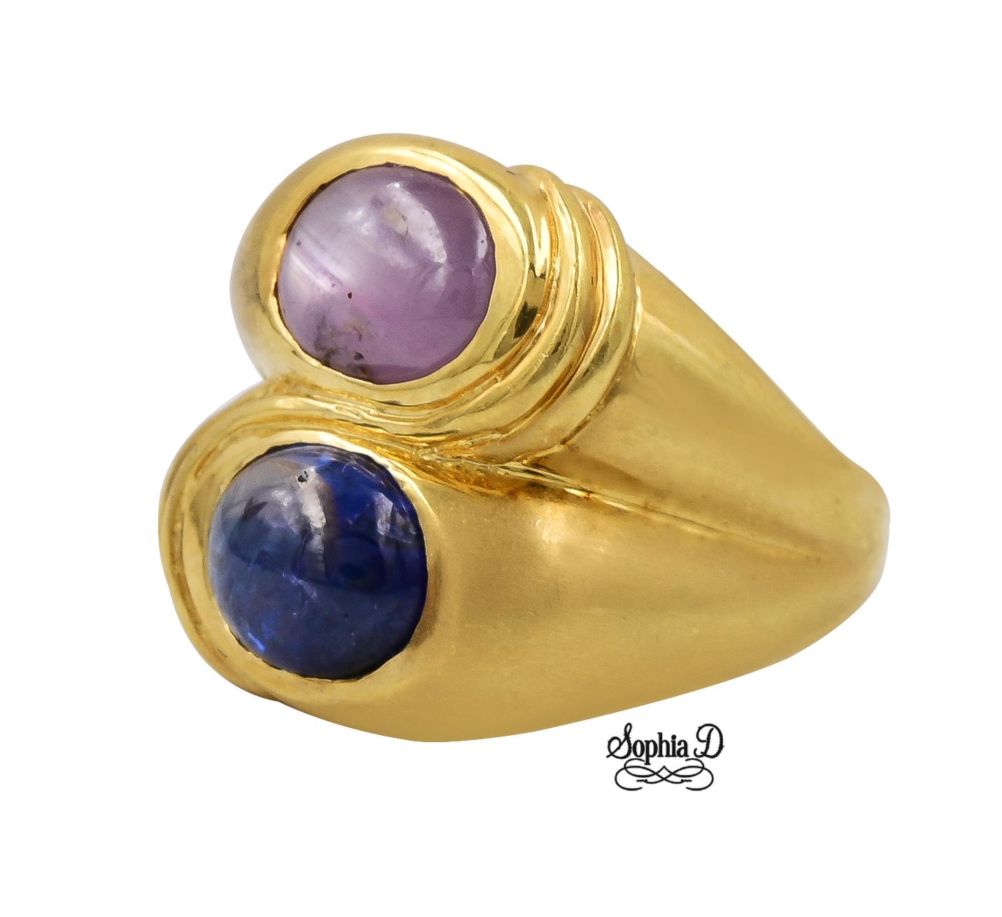 18K yellow gold ring with sapphires.

Sophia D by Joseph Dardashti LTD has been known worldwide for 35 years and are inspired by classic Art Deco design that merges with modern manufacturing techniques. 