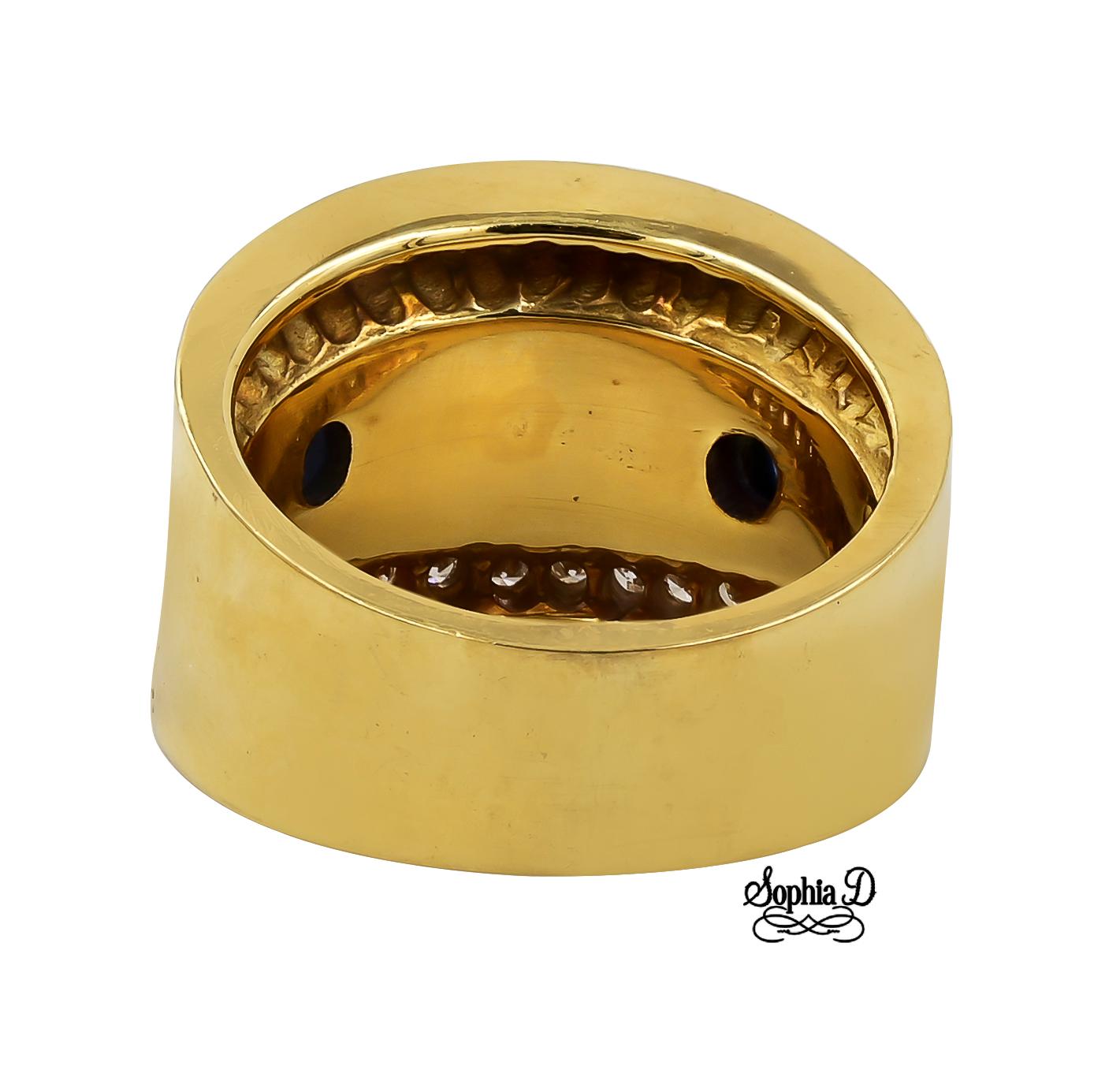 Art Deco Sophia D. 18K Yellow Gold Ring For Sale
