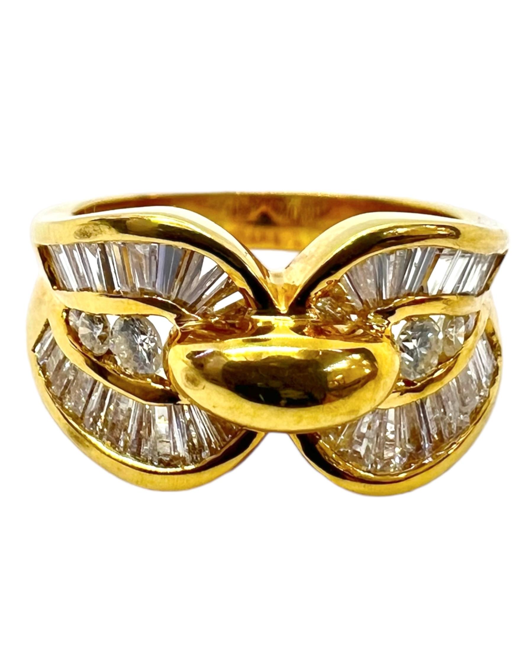 18K yellow gold ring with diamonds.

Sophia D by Joseph Dardashti LTD has been known worldwide for 35 years and are inspired by classic Art Deco design that merges with modern manufacturing techniques.  