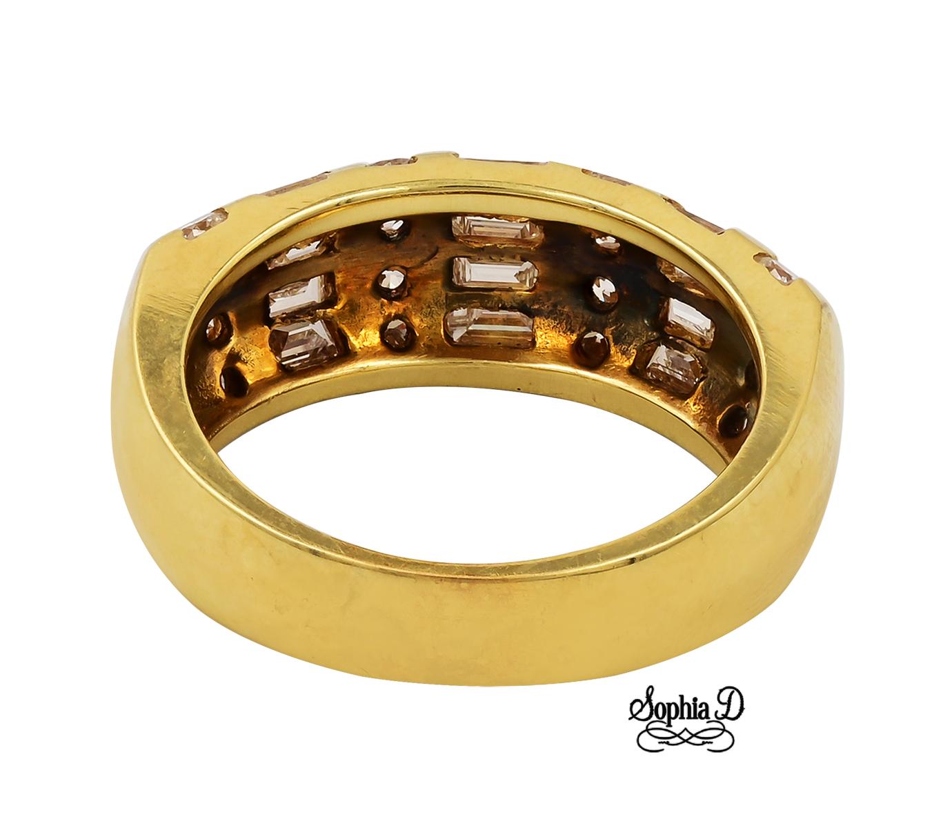 Art Deco Sophia D. 18K Yellow Gold Ring with Diamonds  For Sale