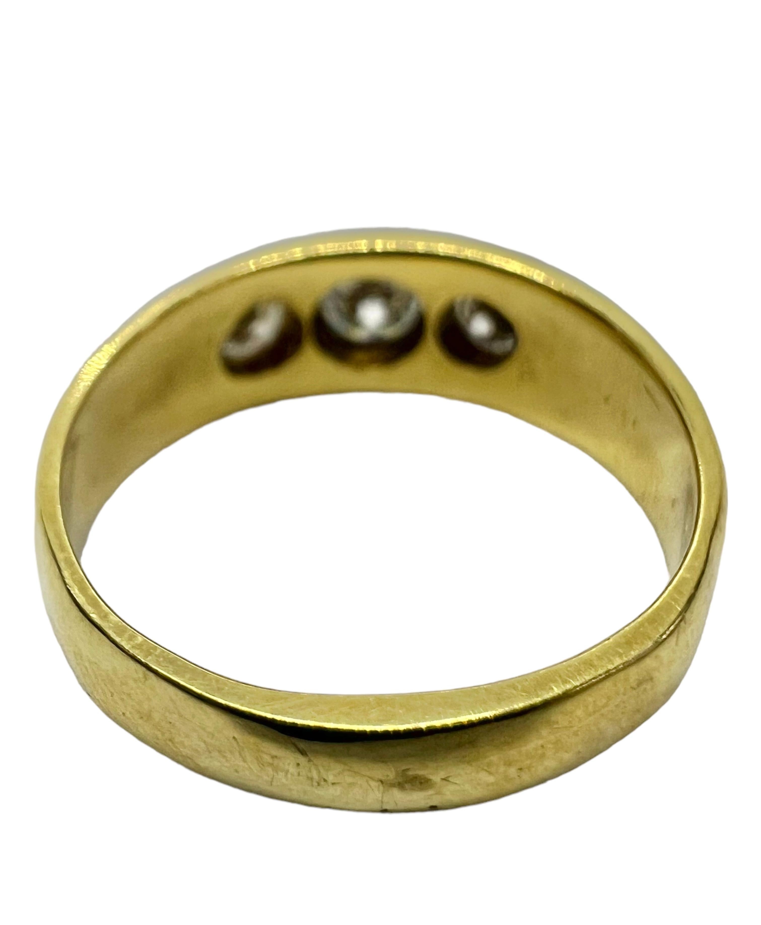 Art Deco Sophia D. 18K Yellow Gold Ring with Diamonds For Sale