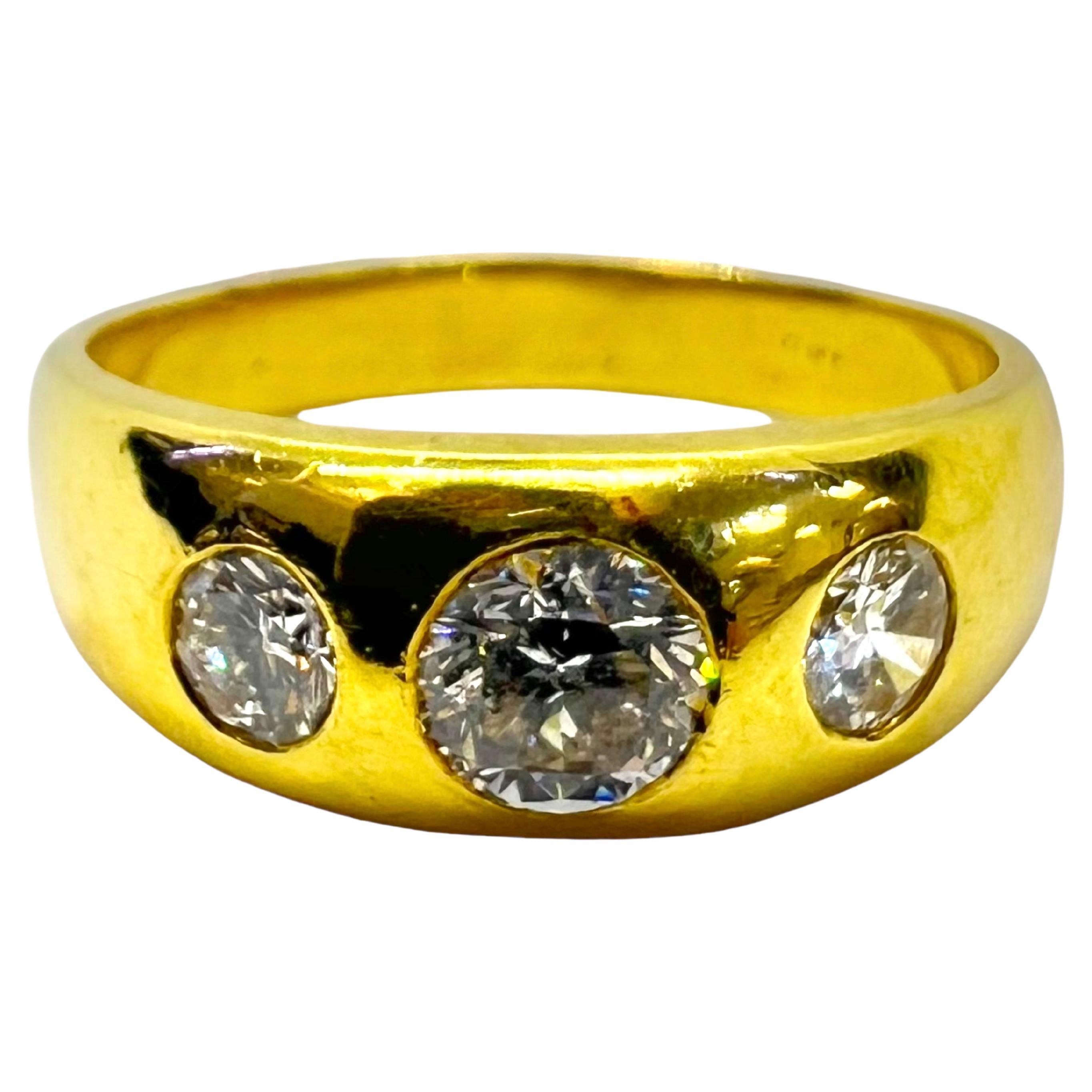 Sophia D. 18K Yellow Gold Ring with Diamonds For Sale