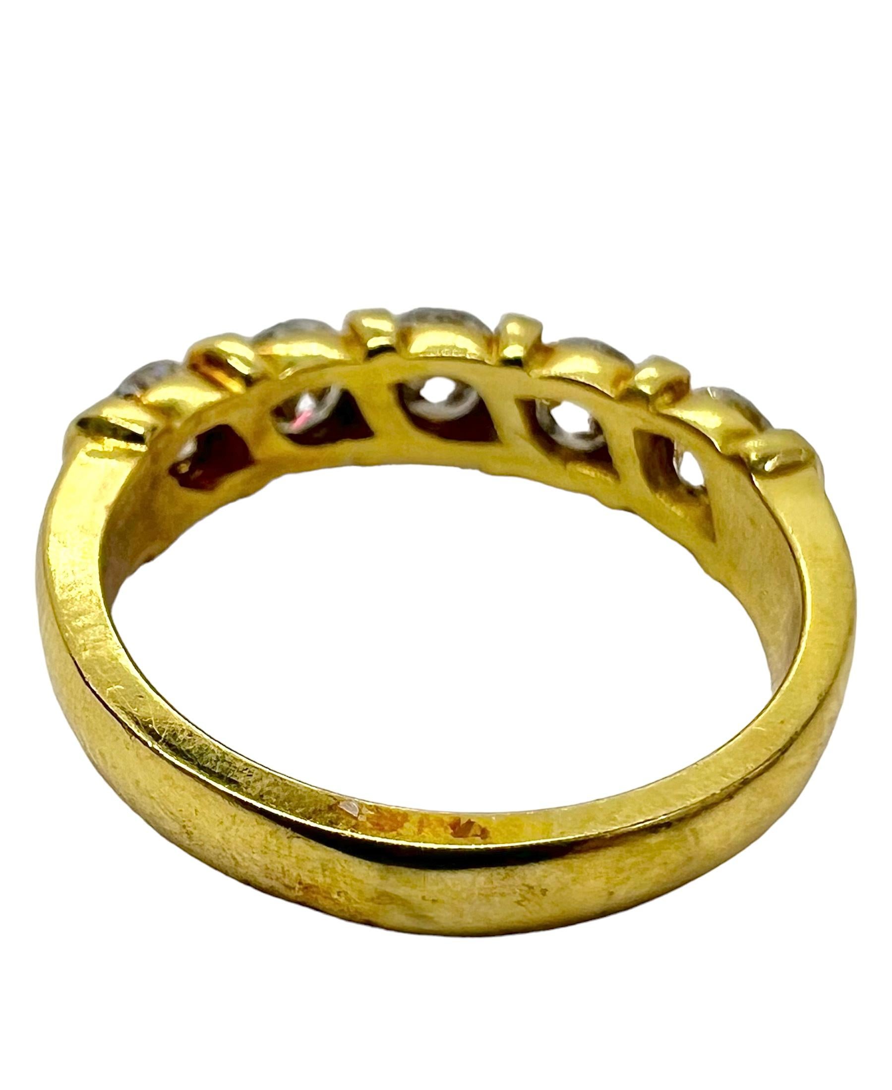 Art Deco Sophia D. 18K Yellow Gold Ring with Round Diamonds 