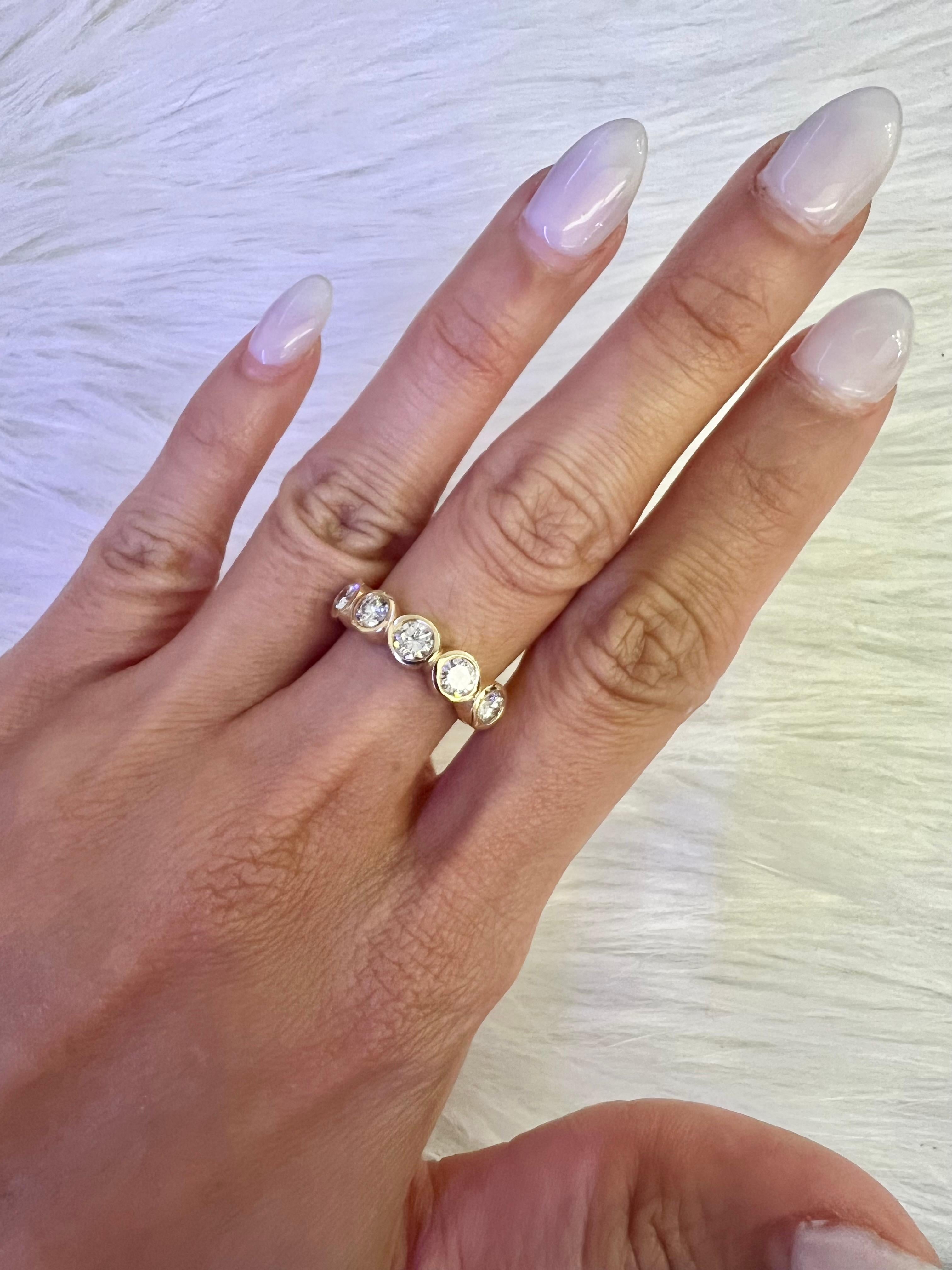 Round Cut Sophia D. 18K Yellow Gold Ring with Round Diamonds For Sale