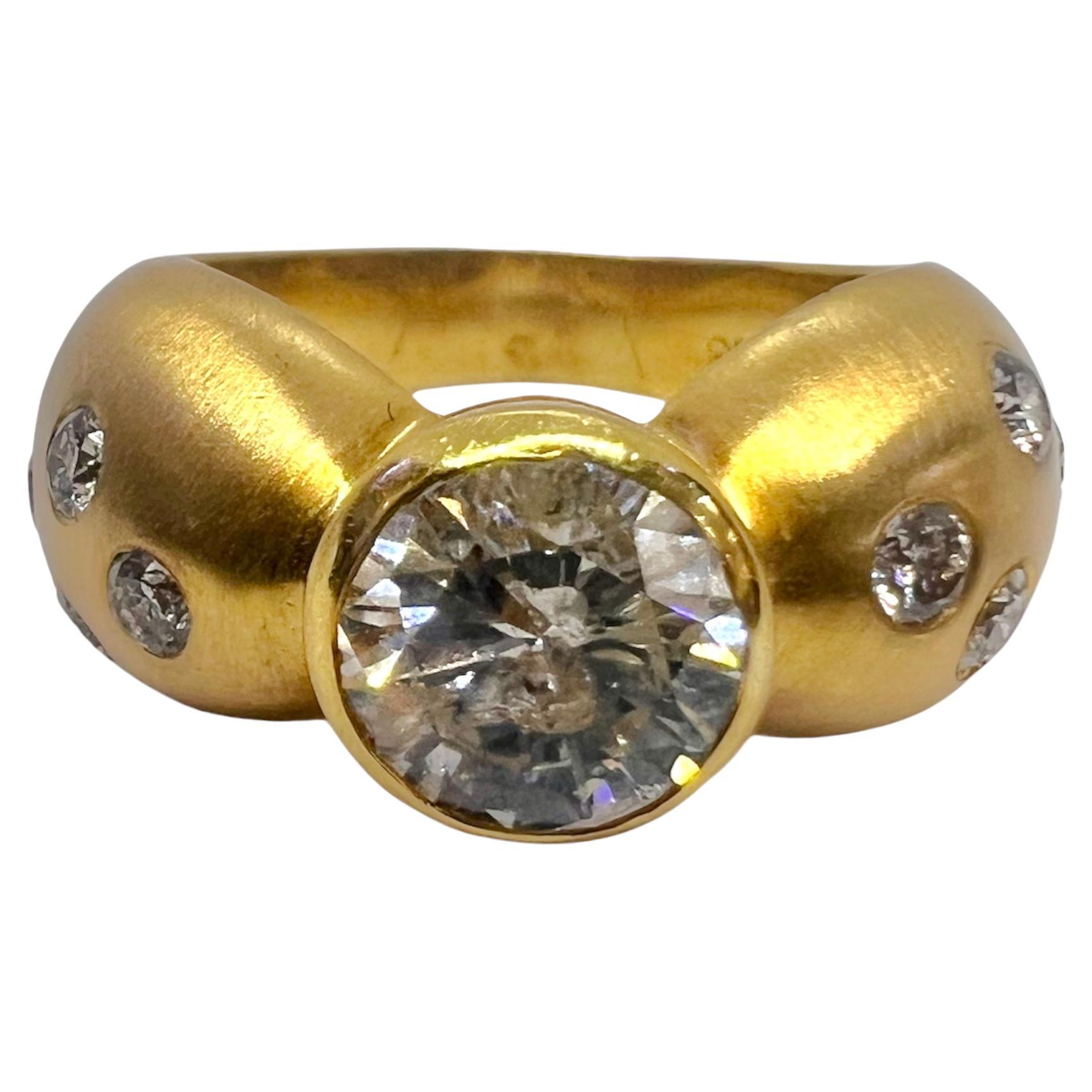 Sophia D. 18K Yellow Gold Ring with Round Diamonds 