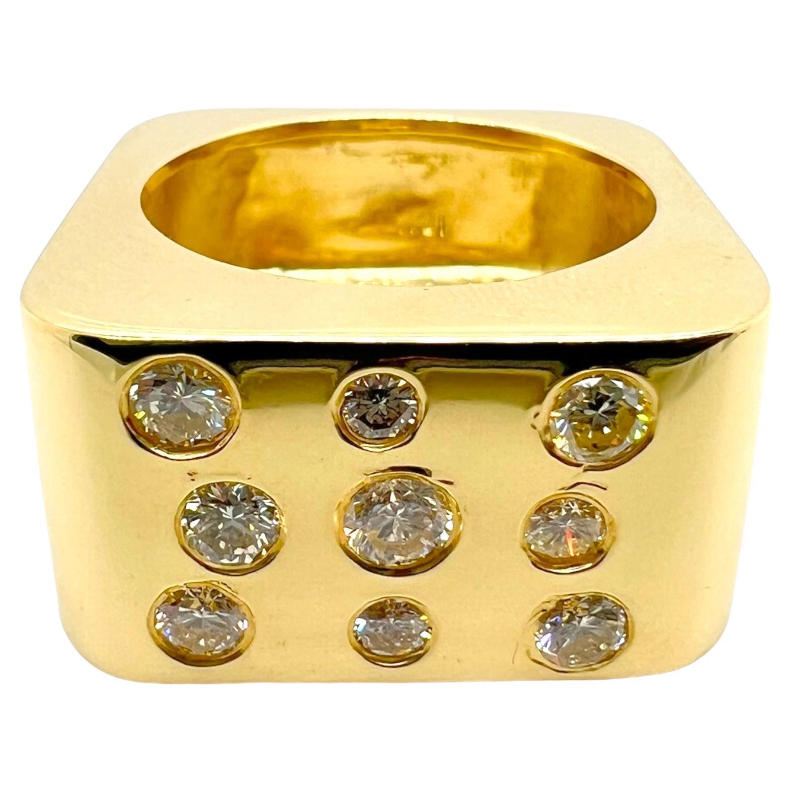 Sophia D. 18K Yellow Gold Ring with Round Diamonds