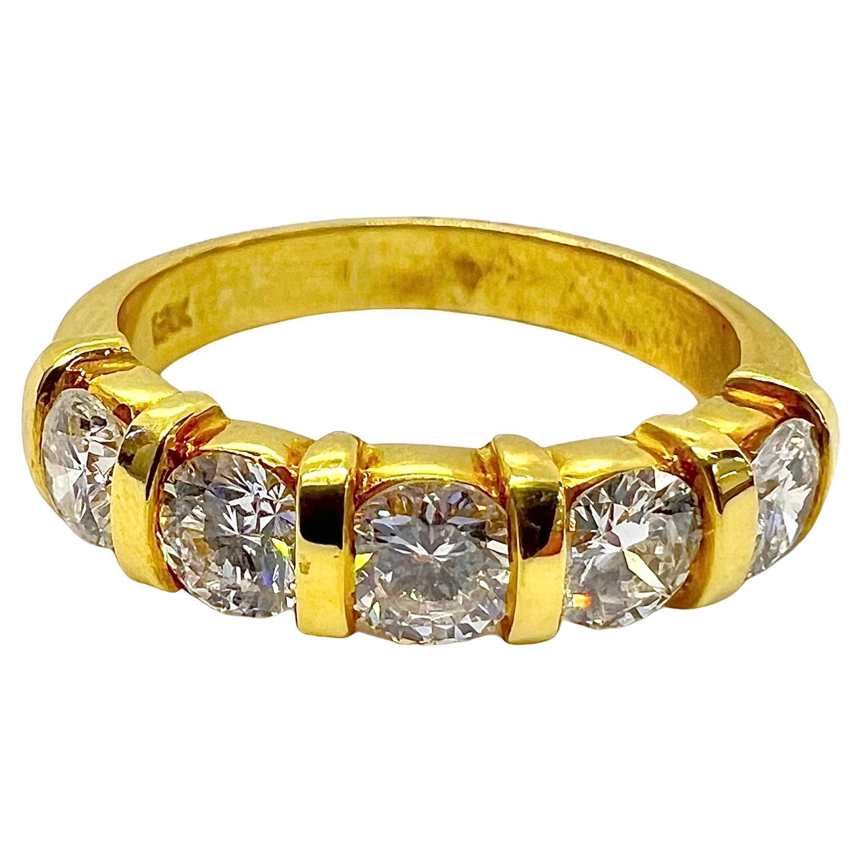 Sophia D. 18K Yellow Gold Ring with Round Diamonds 