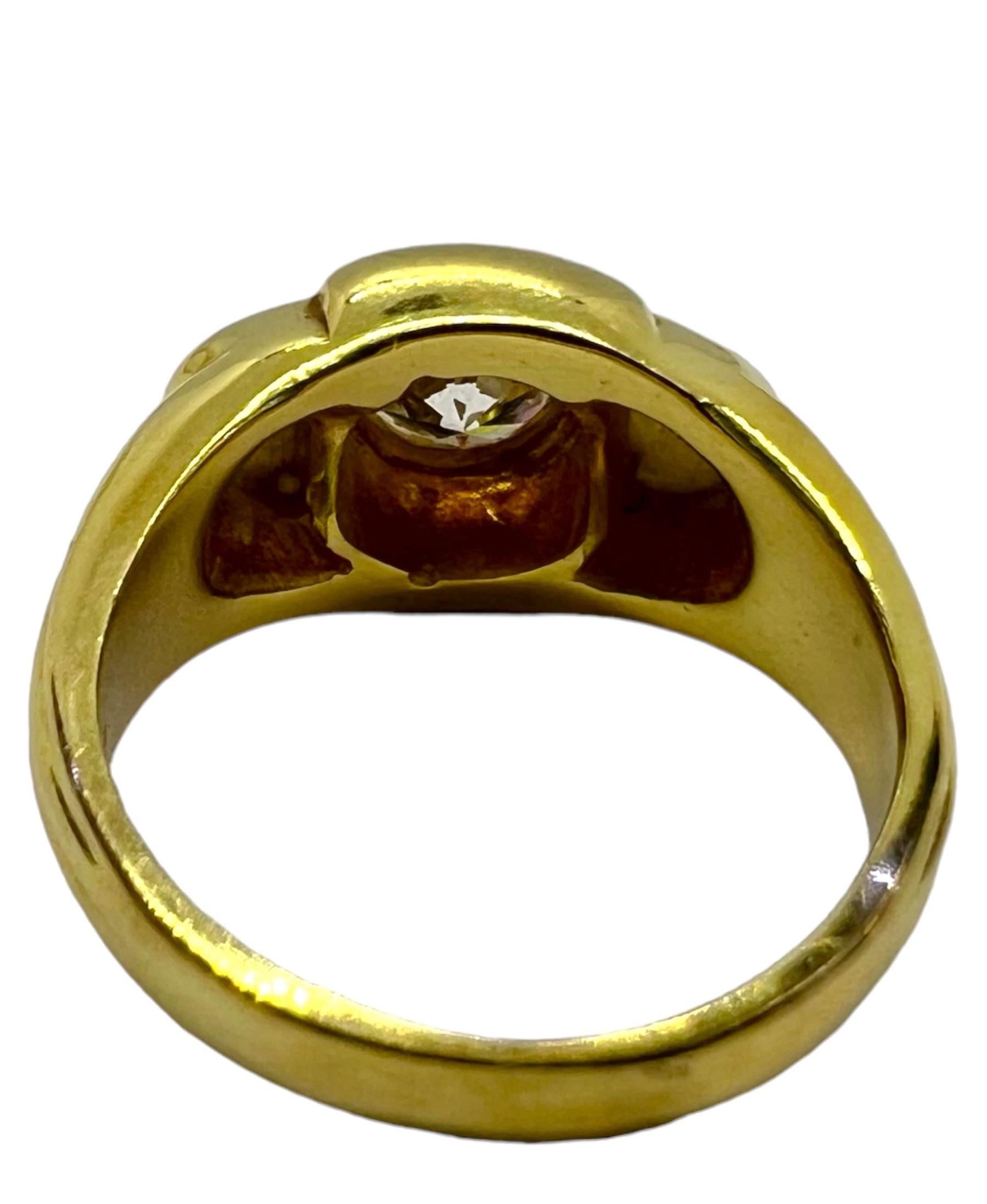 18K yellow gold ring with round diamond.

Sophia D by Joseph Dardashti LTD has been known worldwide for 35 years and are inspired by classic Art Deco design that merges with modern manufacturing techniques.  