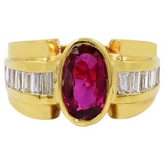 Sophia D. 18K Yellow Gold Ruby and Diamond Ring