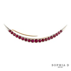 Sophia D. 18K Yellow Gold Ruby Brooch