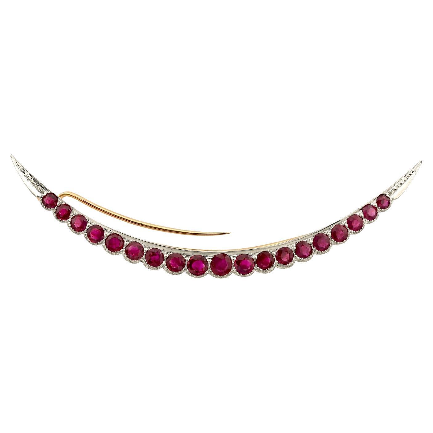 Sophia D. 18K Yellow Gold Ruby Brooch