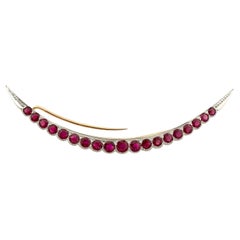 Sophia D. 18K Yellow Gold Ruby Brooch