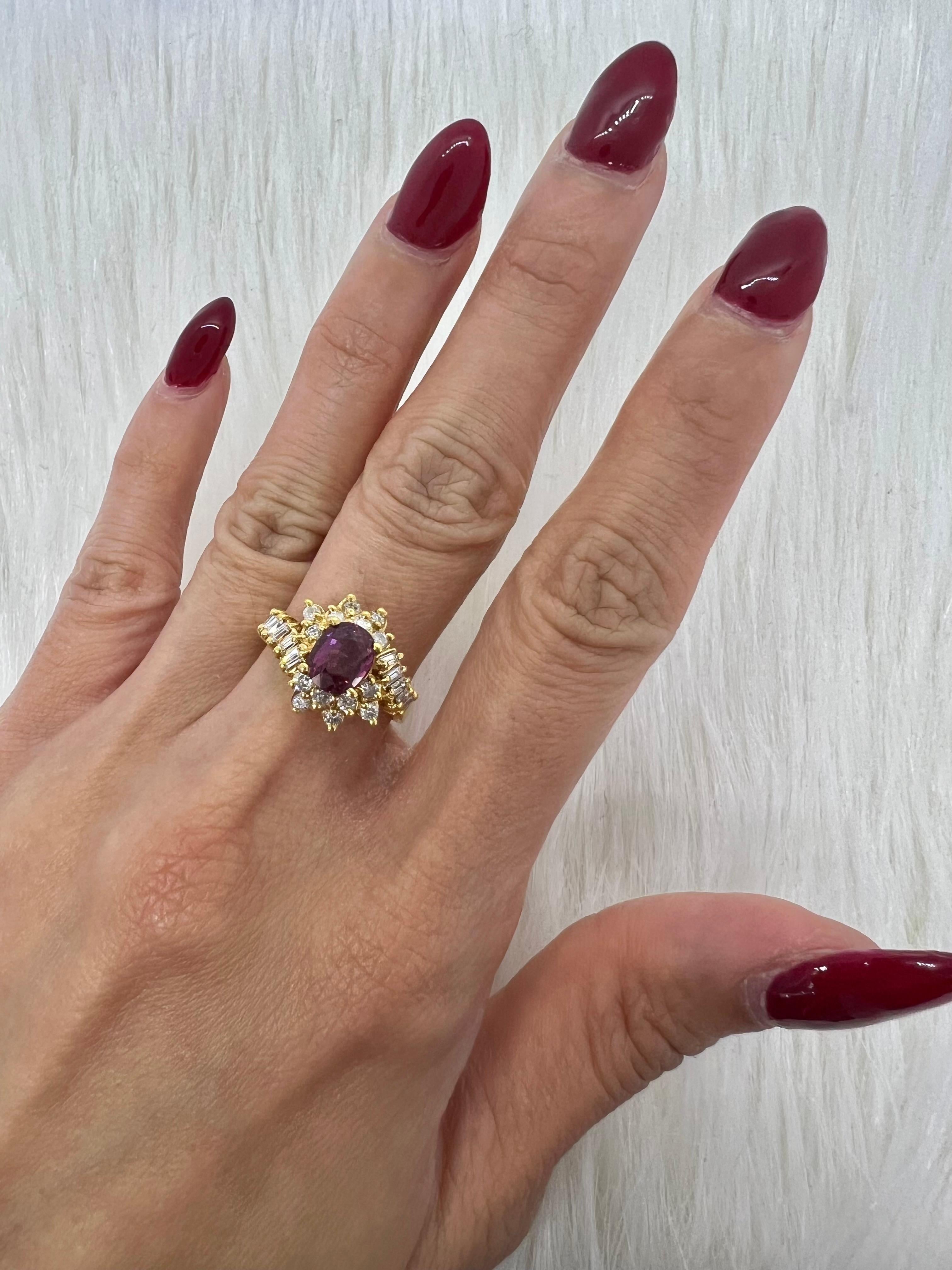 Sophia D. 18K Yellow Gold Ruby Ring In New Condition For Sale In New York, NY